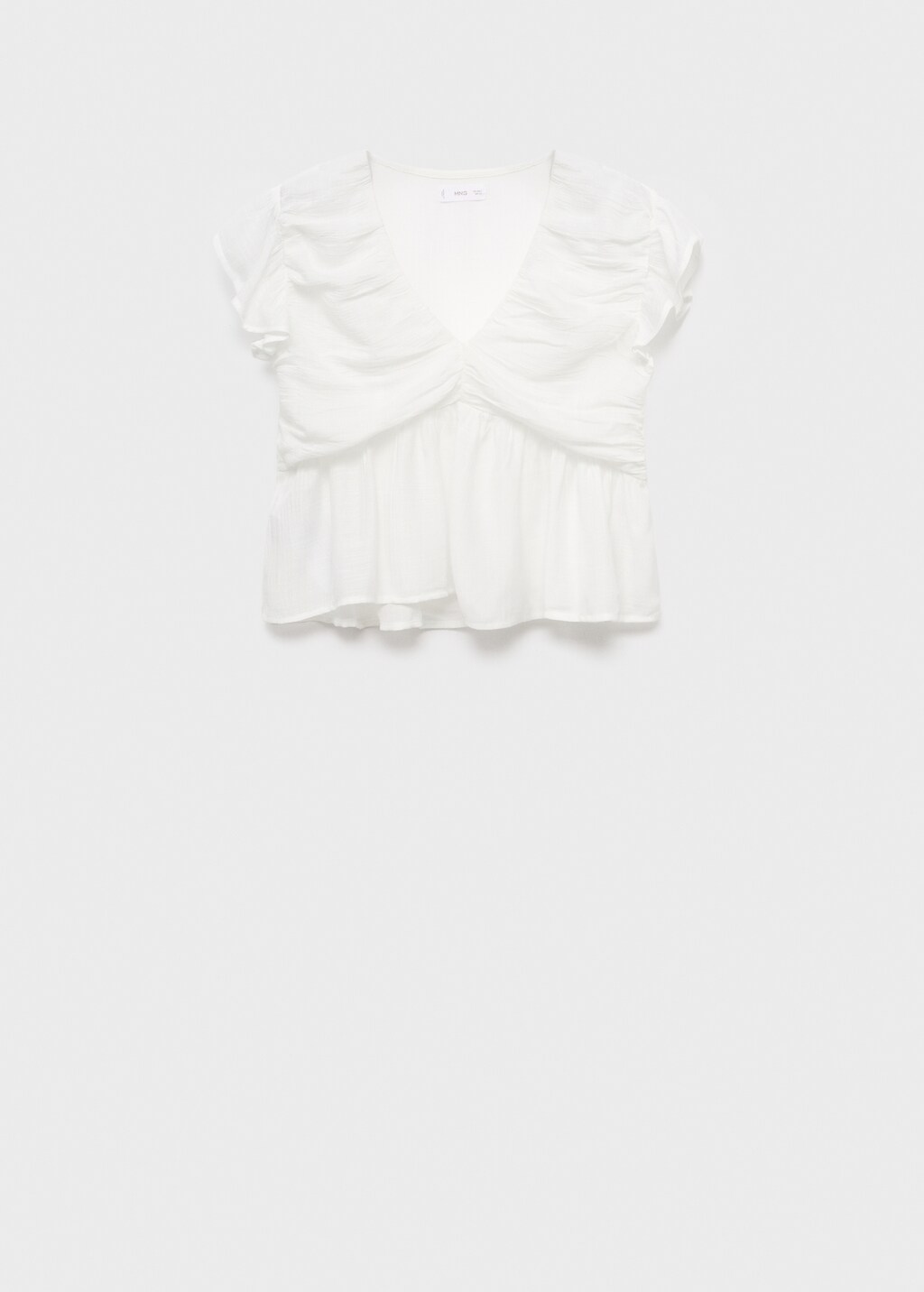 Ruffled shirred blouse - Teen | MANGO USA