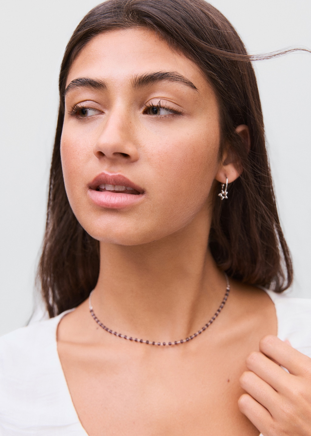 Ruffled shirred blouse