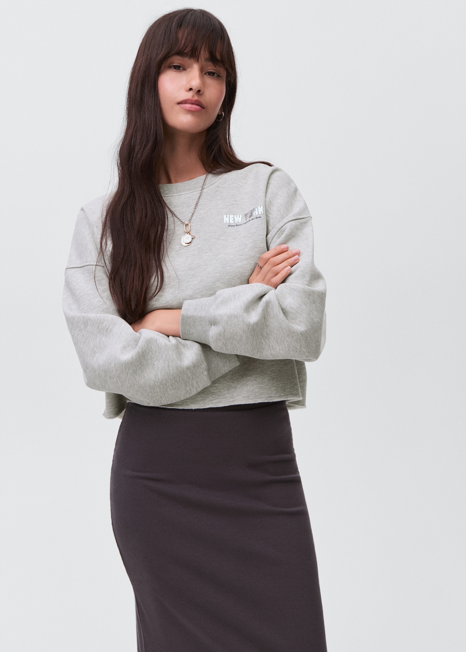 Printed cotton sweatshirt - Medium plane