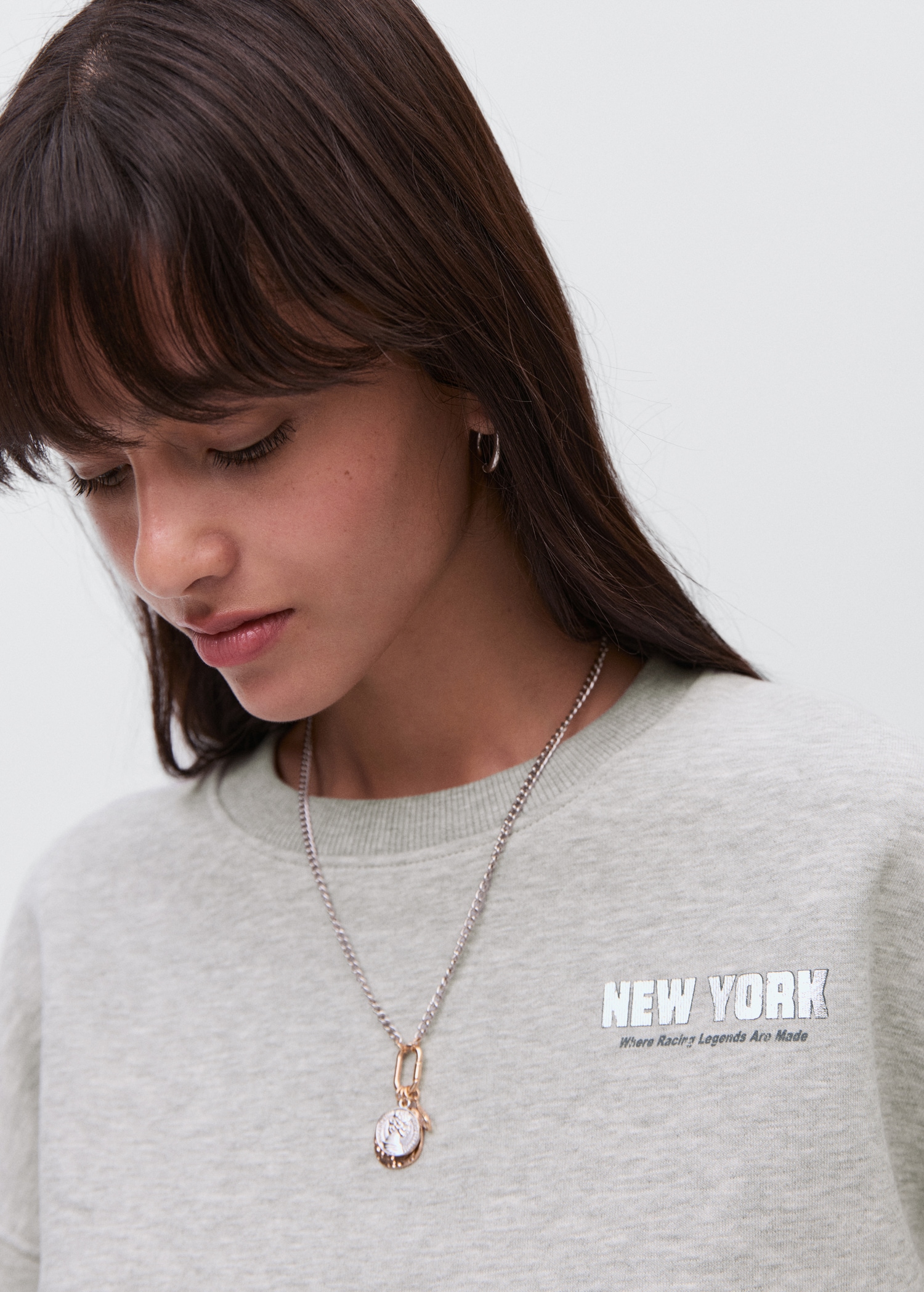Printed cotton sweatshirt - Details of the article 1