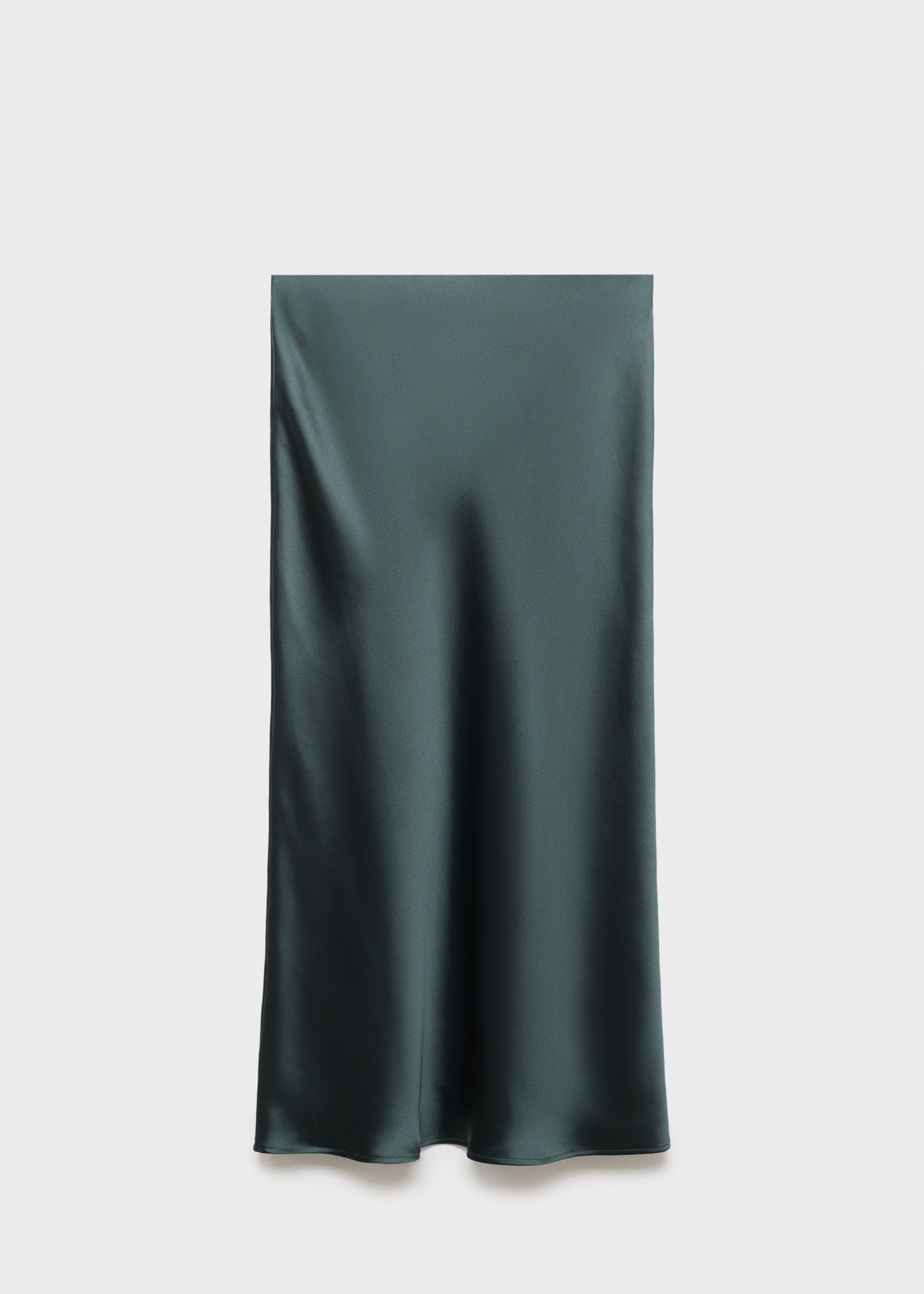 Satin long skirt - Article without model, Petrol Blue. Ref: 17034778-00.