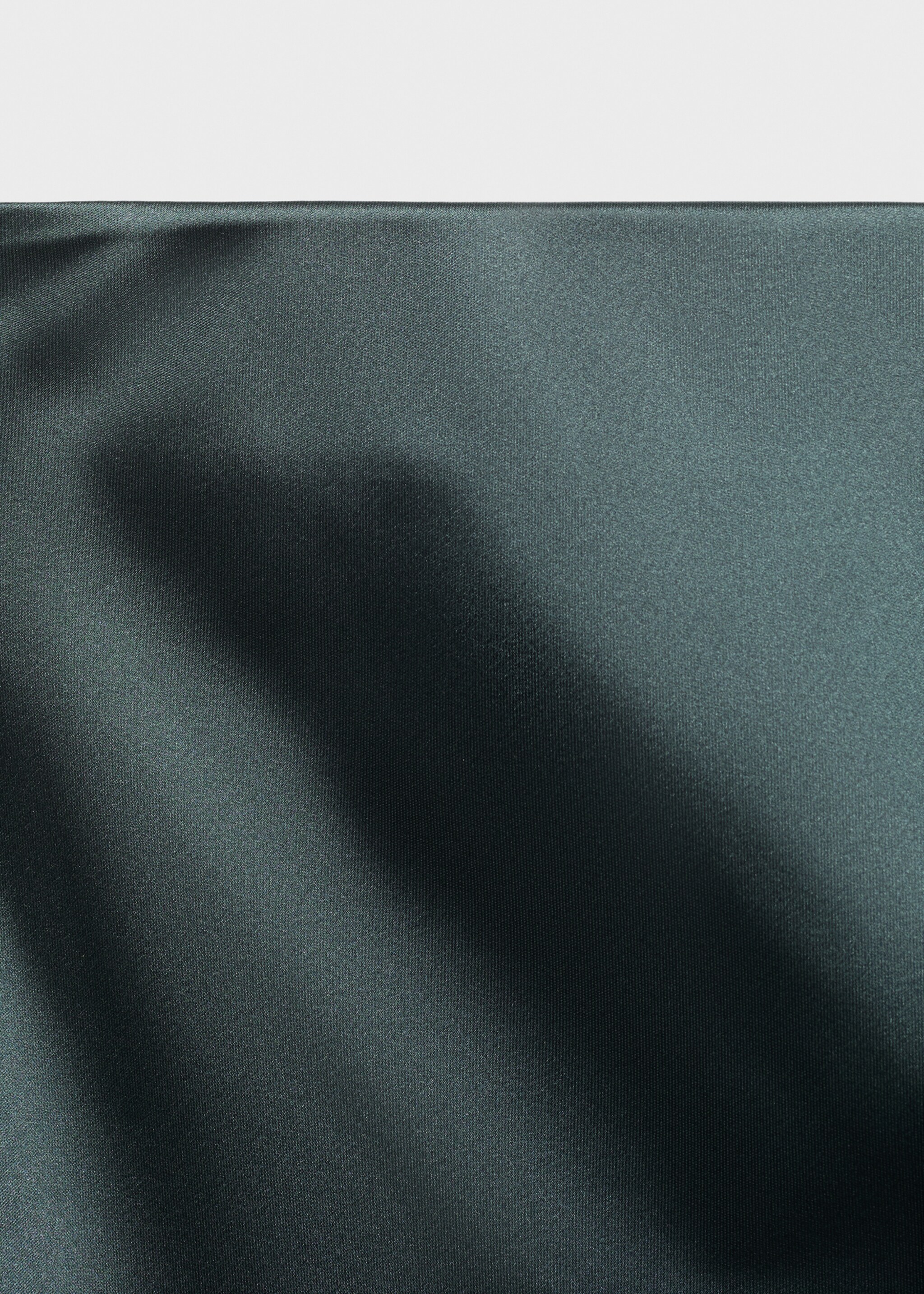 Satin long skirt - Details of the article 8, Petrol Blue. Ref: 17034778-00.