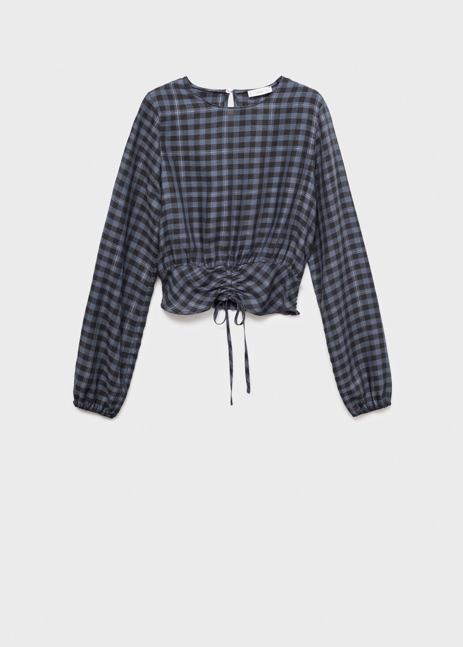 Check blouse with lurex detail - Article without model
