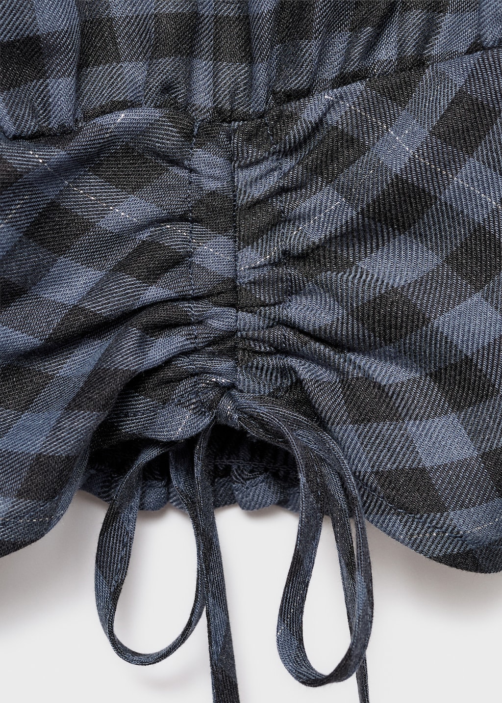 Check blouse with lurex detail