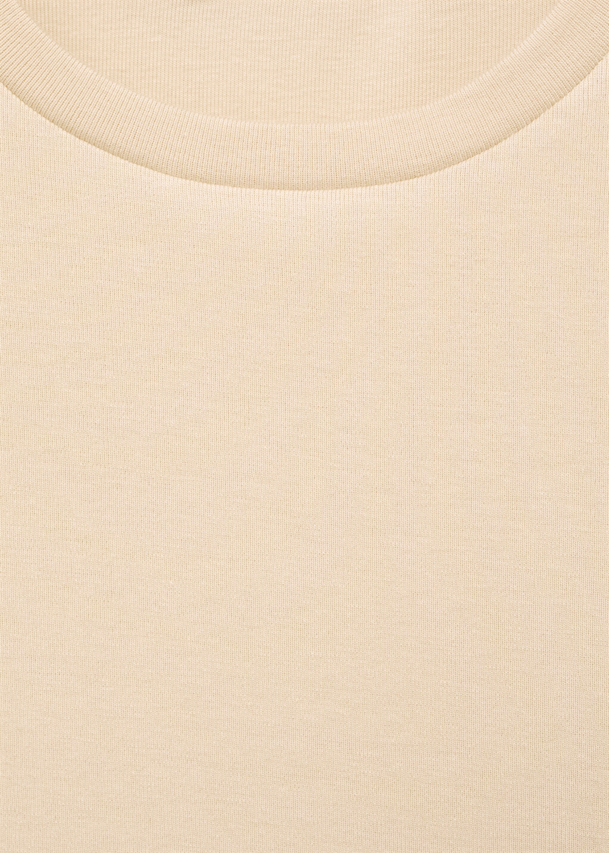 Long-sleeved cropped t-shirt - Details of the article 8, Beige. Ref: 17034781-00.