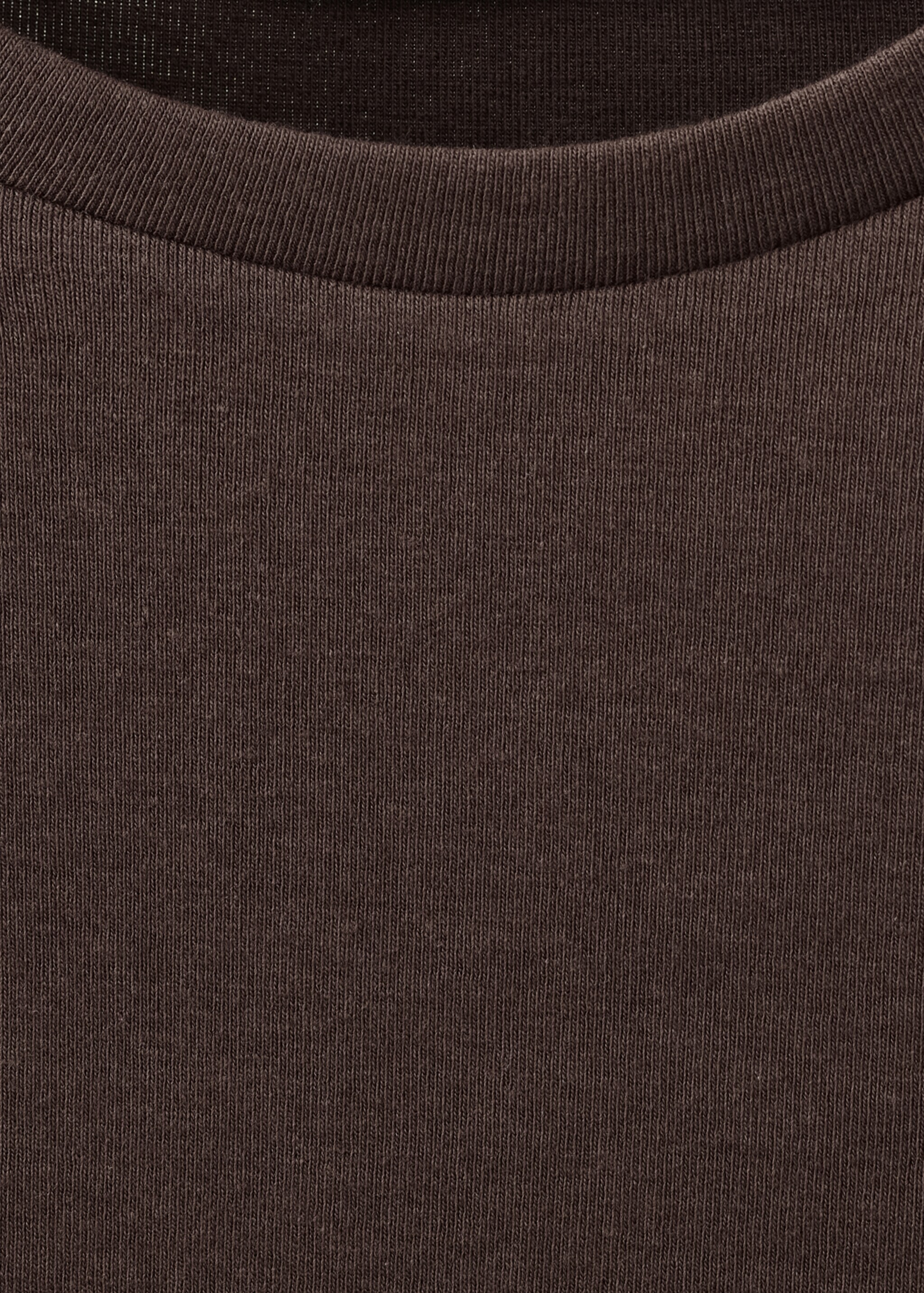 Long-sleeved cropped t-shirt - Details of the article 8, Brown. Ref: 17034781-00.