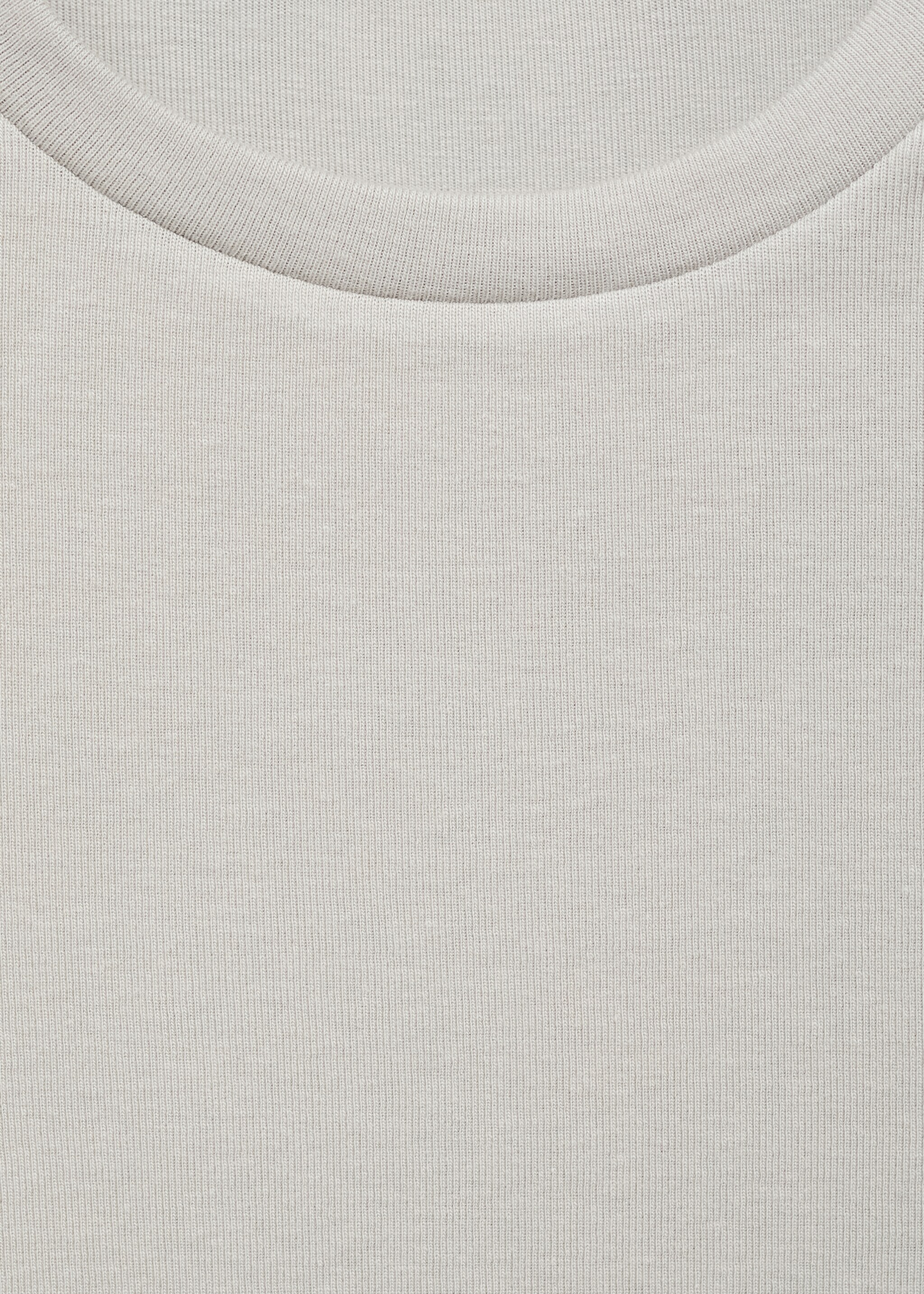 Long-sleeved cropped t-shirt - Details of the article 8, Medium Heather Grey. Ref: 17034781-00.