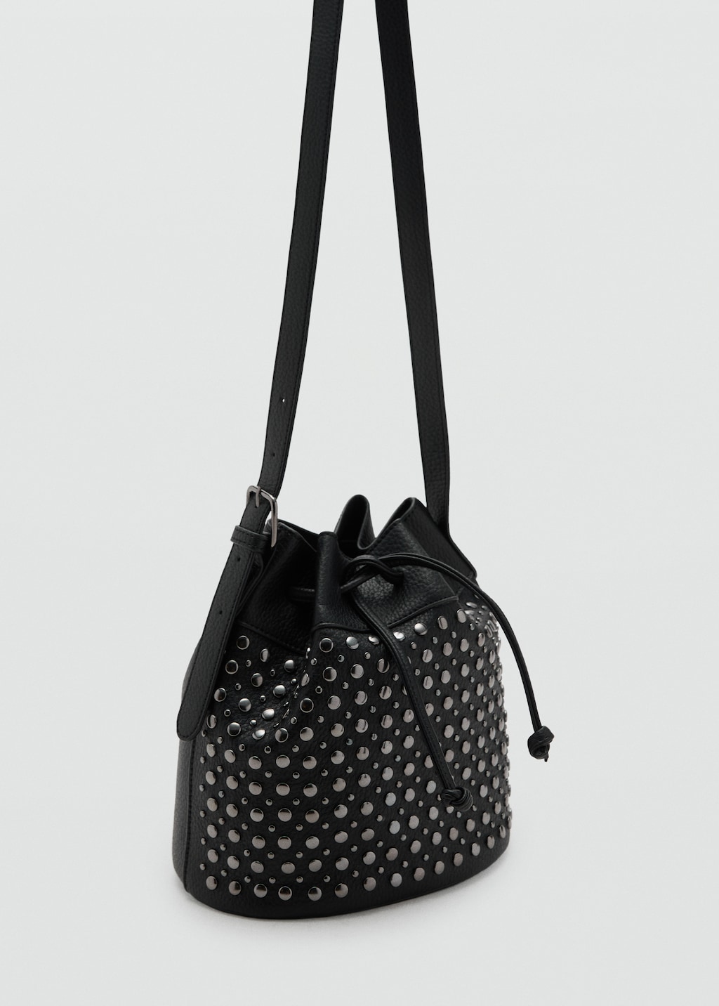 Studded bucket bag
