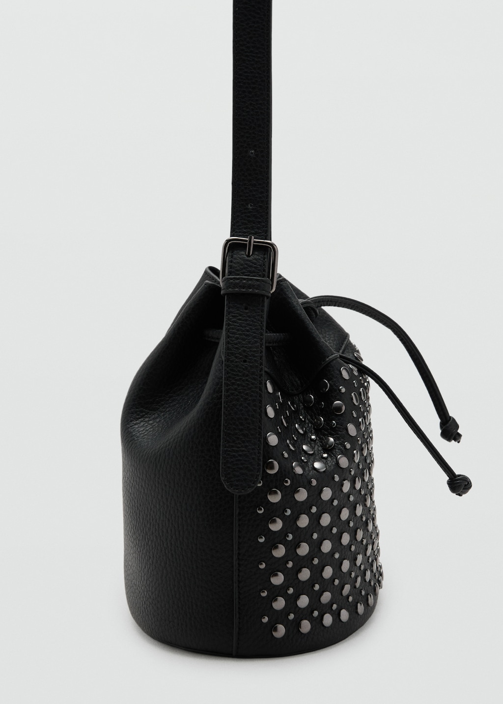Studded bucket bag
