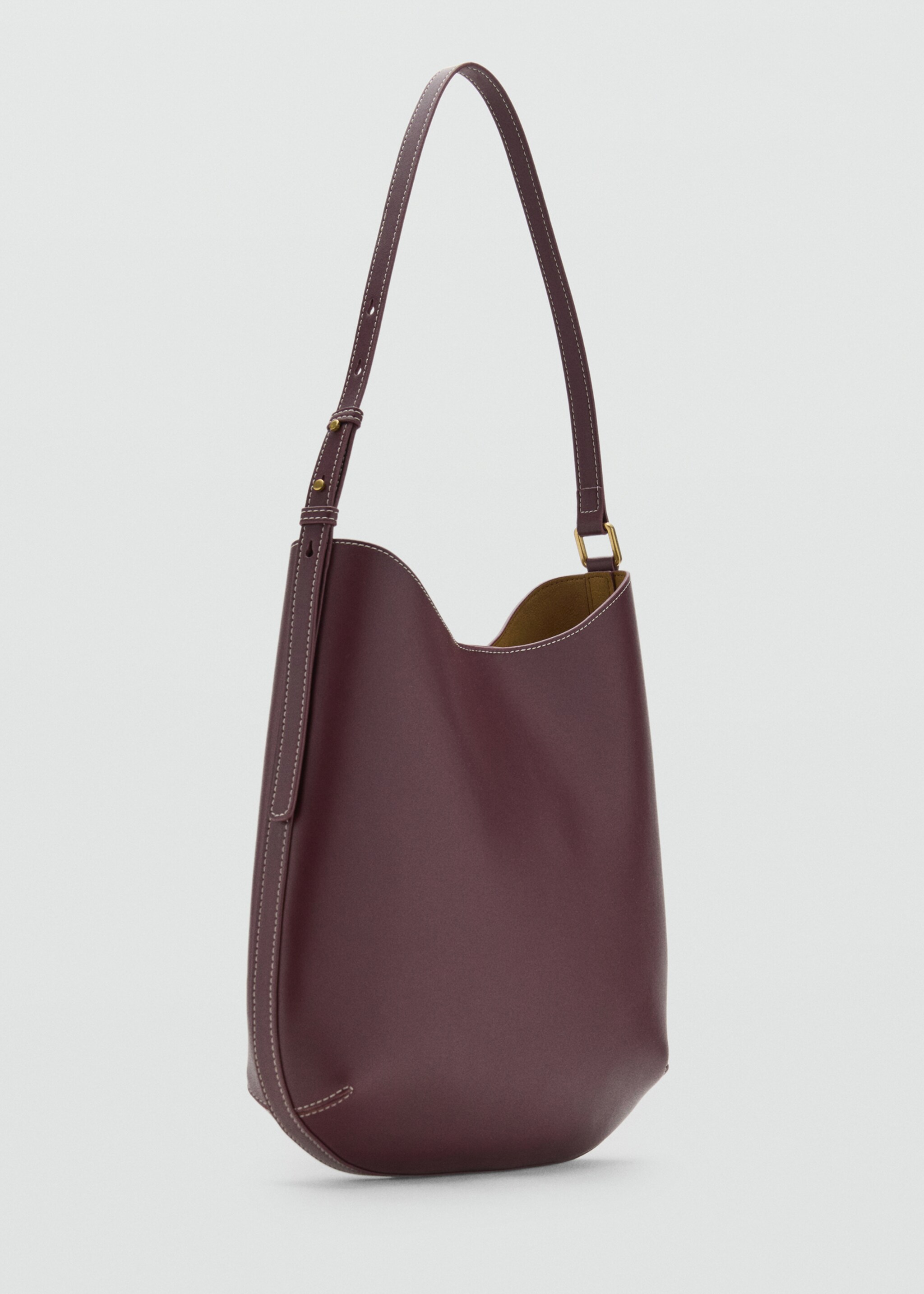 Large oval shoulder bag - Medium plane, Burgundy. Ref: 17034786-00.