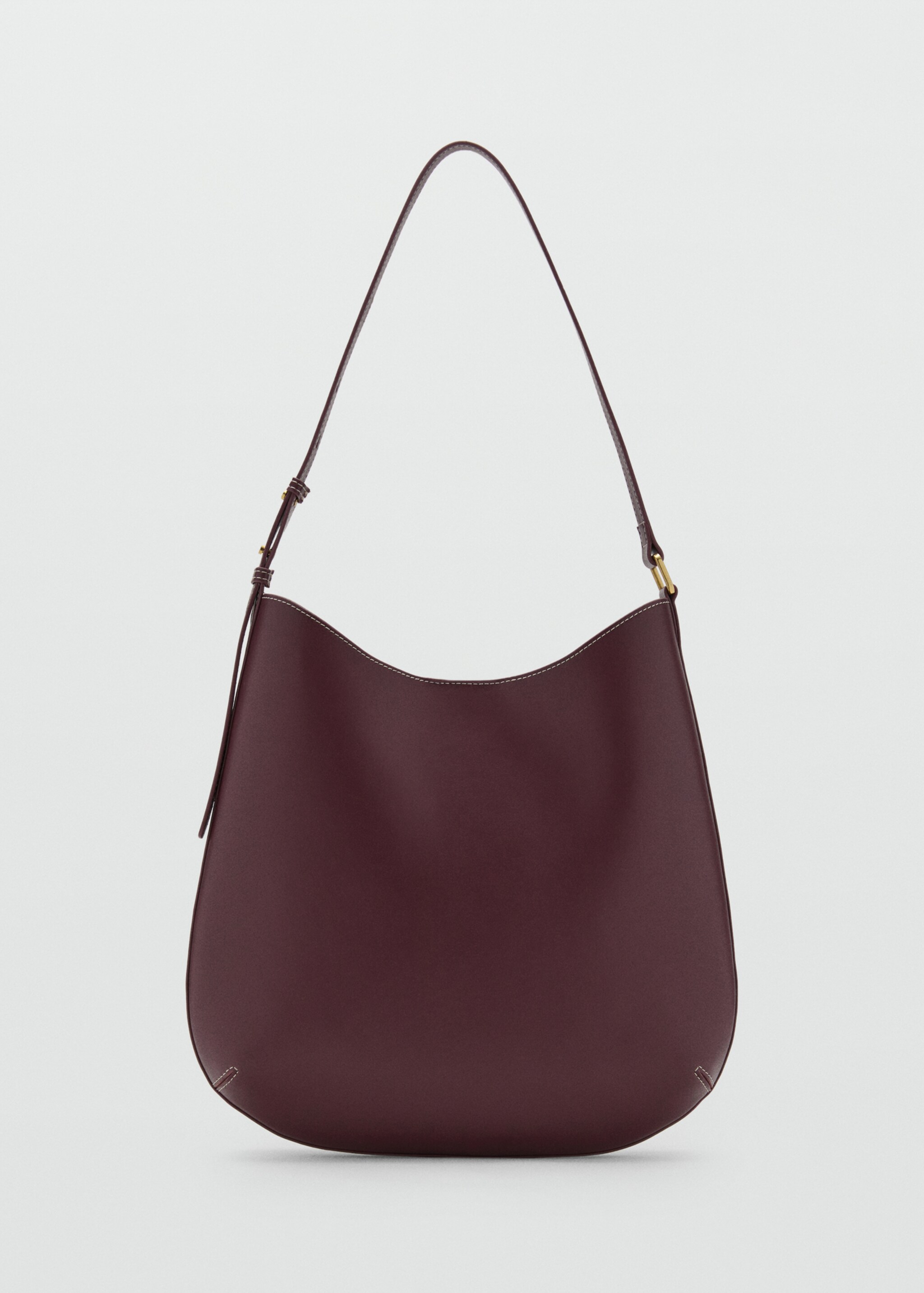 Large oval shoulder bag - Article without model, Burgundy. Ref: 17034786-00.