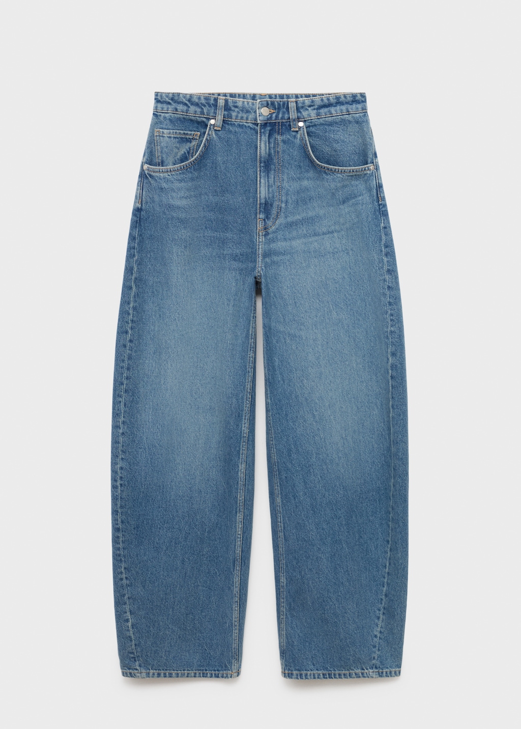 Mid-rise balloon jeans