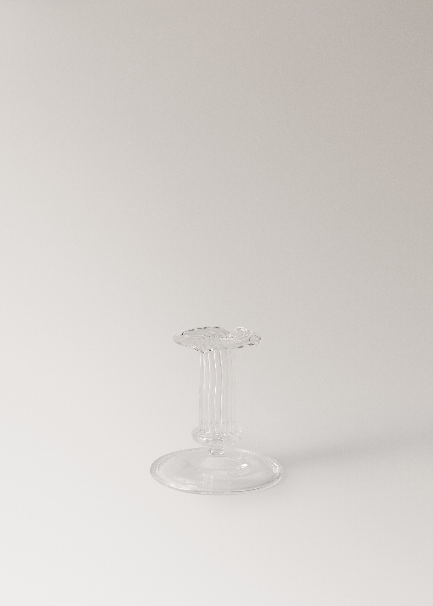 Borosilicate glass candelabra with stem detail - Article without model