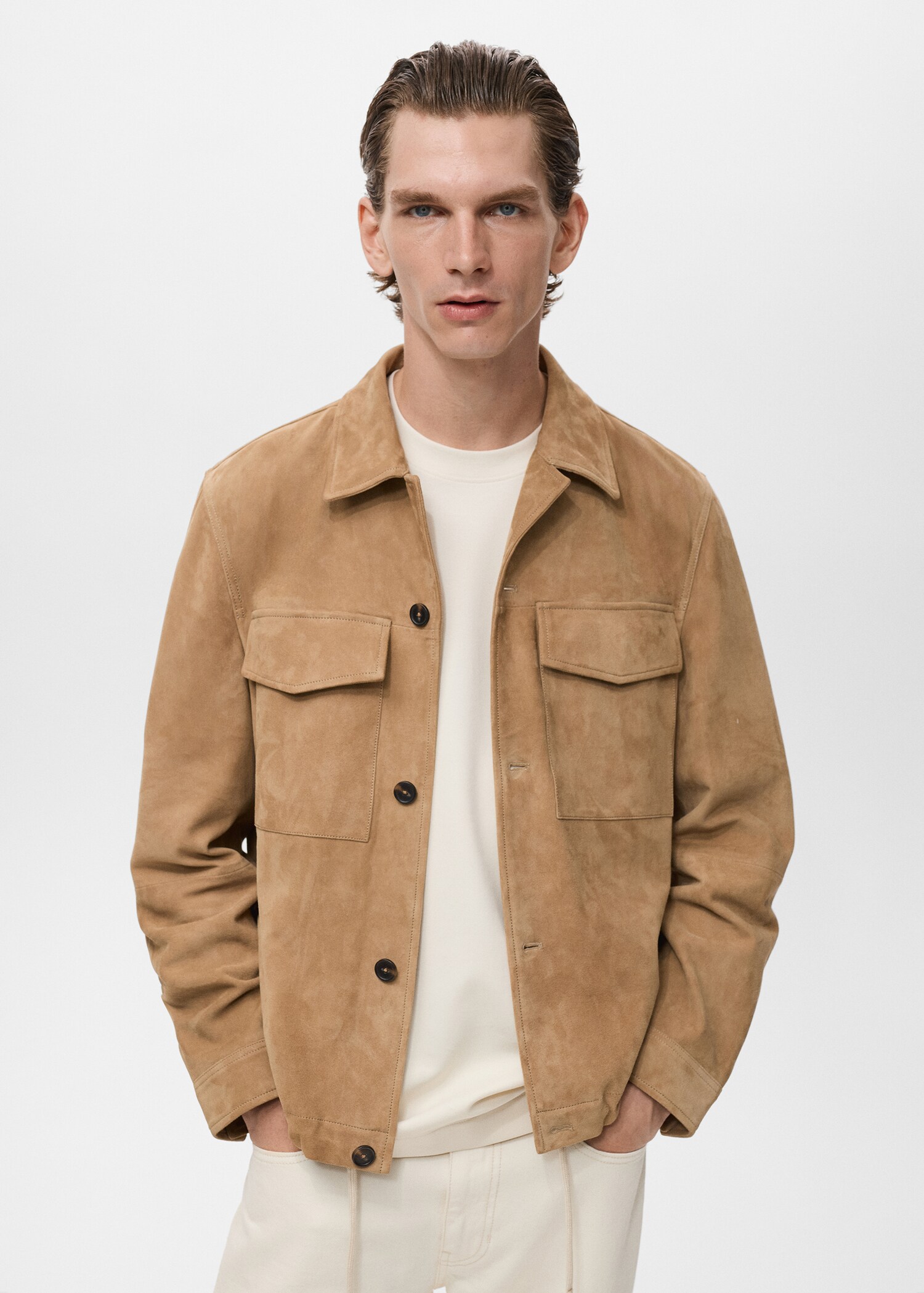 100% leather jacket with pockets - Medium plane