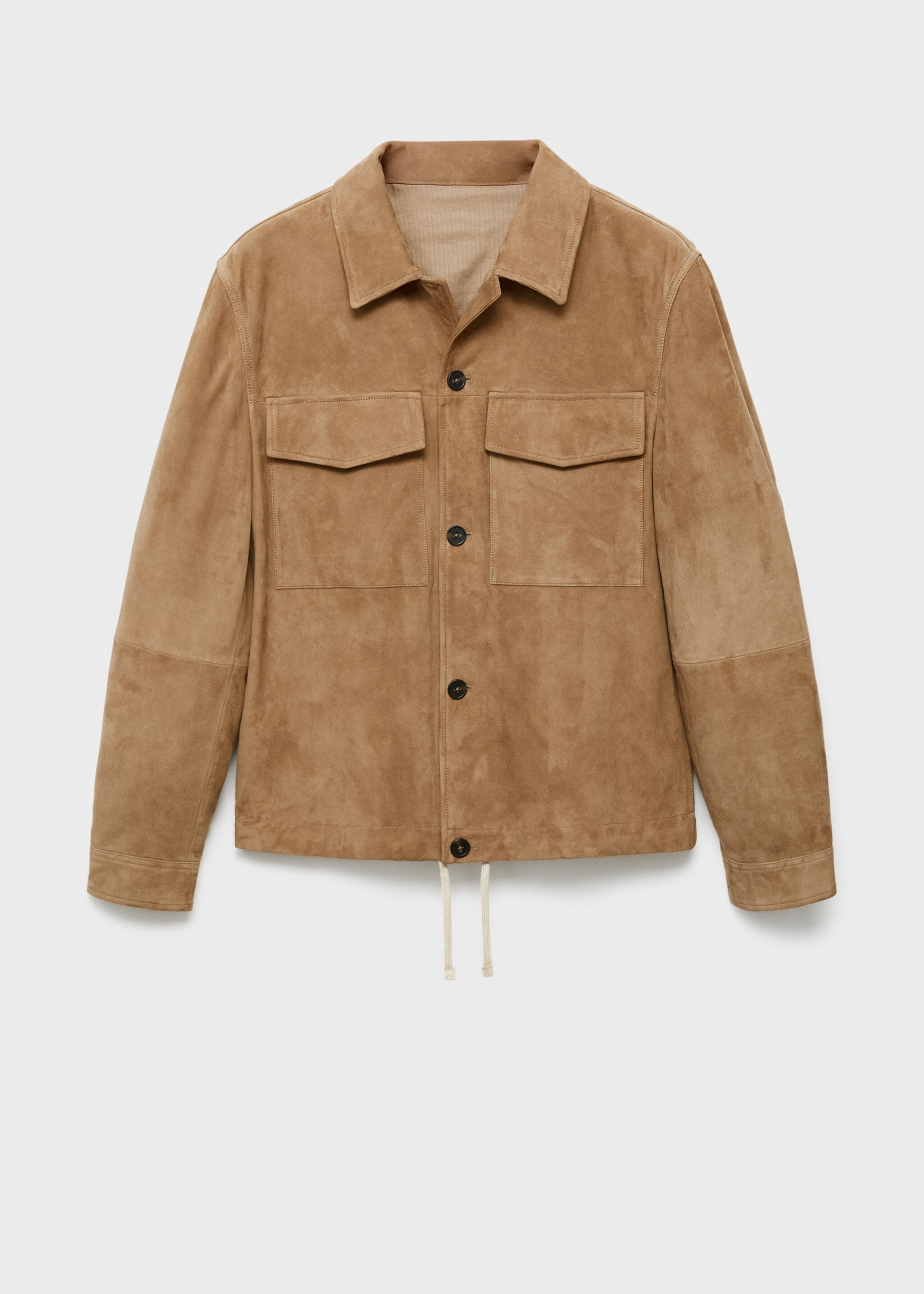 100% leather jacket with pockets - Article without model, Medium Brown. Ref: 17035140-00.