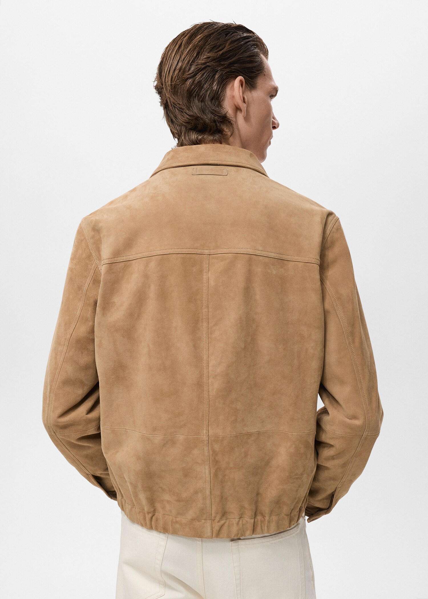 100% leather jacket with pockets - Reverse of the article
