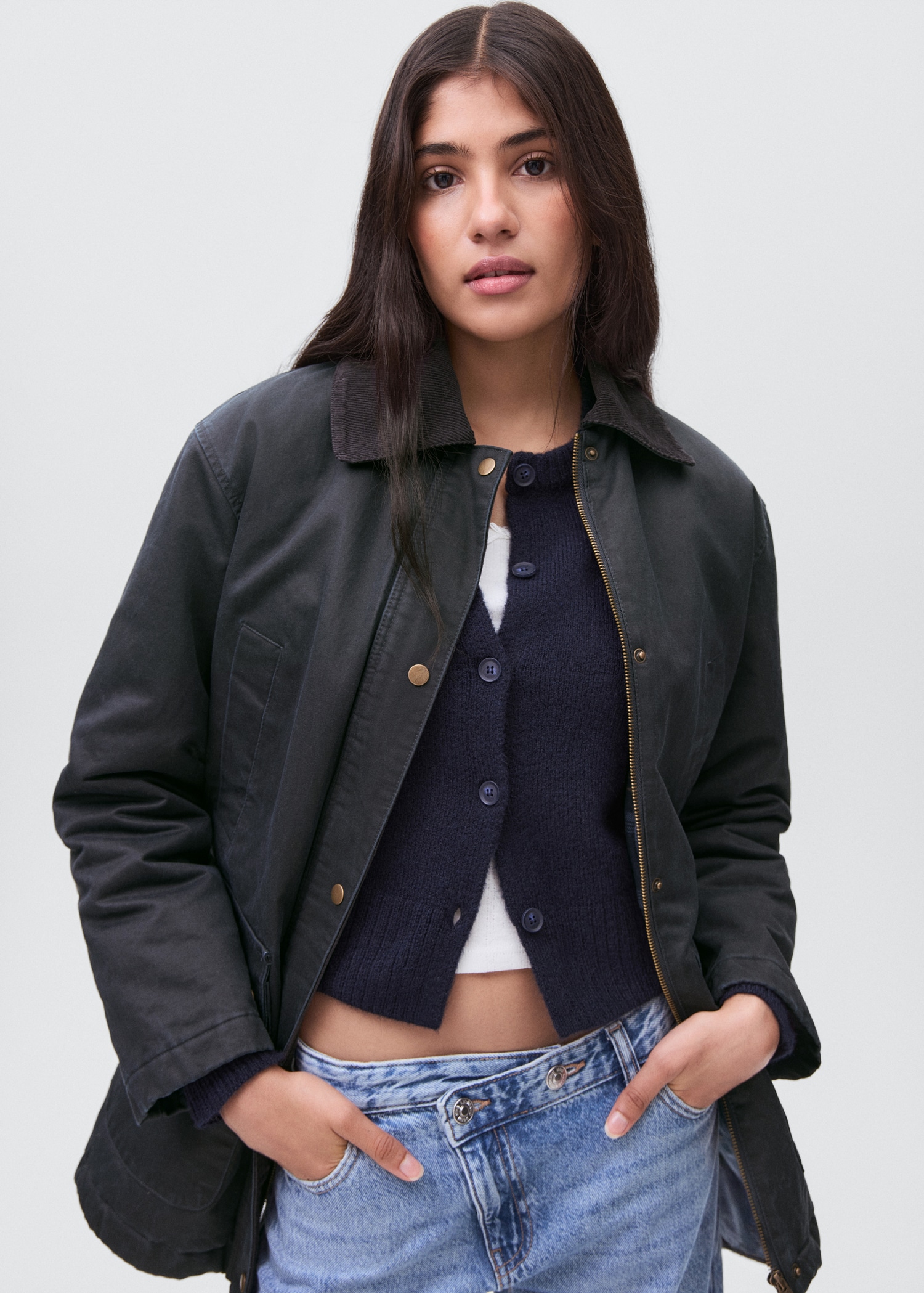 Parka mit Wachseffekt Teen MANGO Deutschland - Main Image