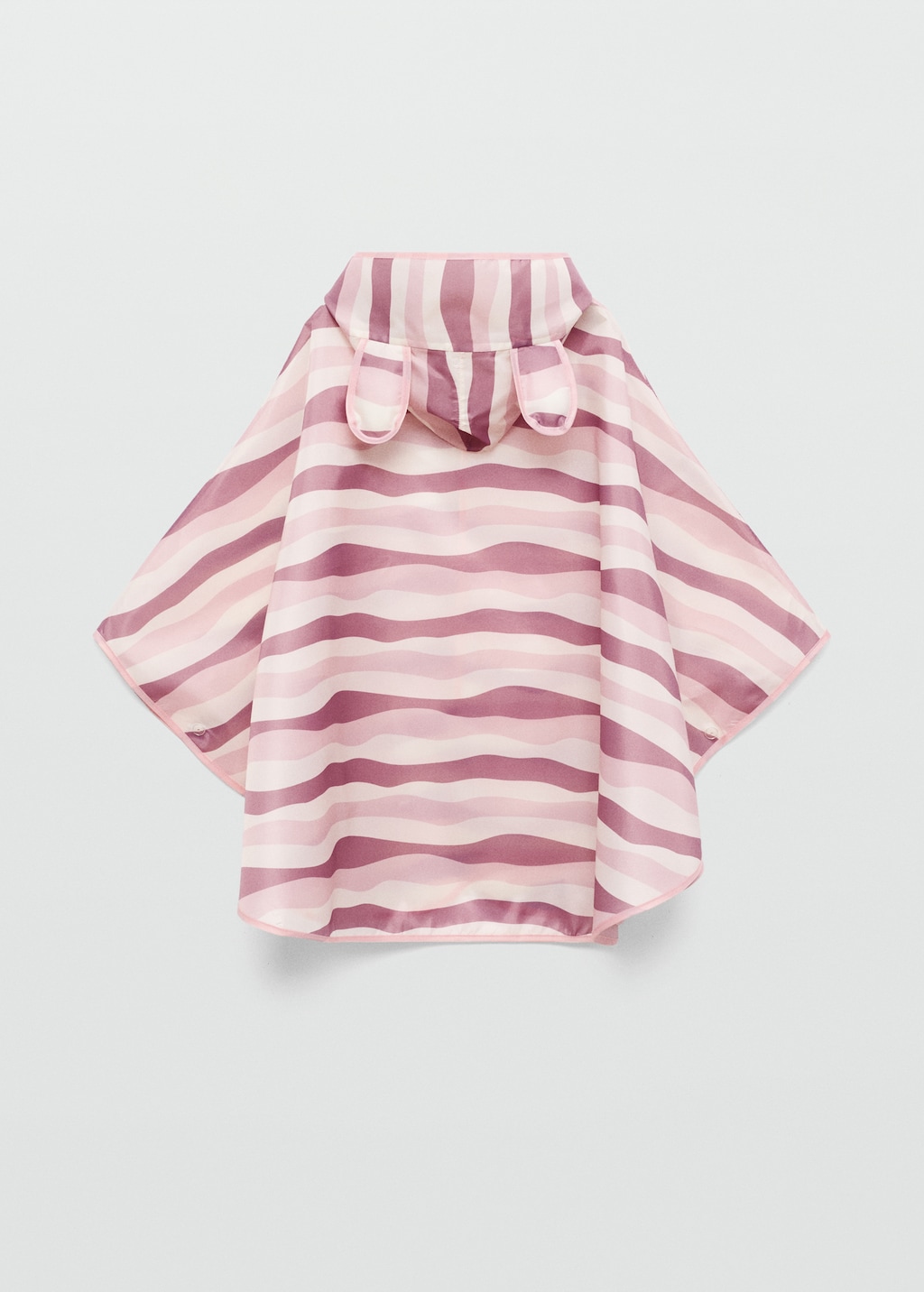 Striped raincoat with ears