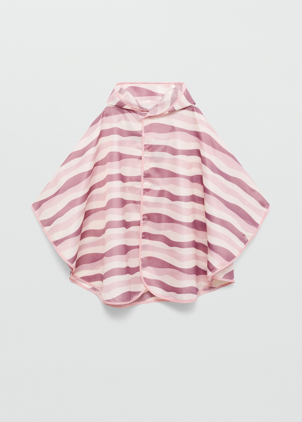 Striped raincoat with ears