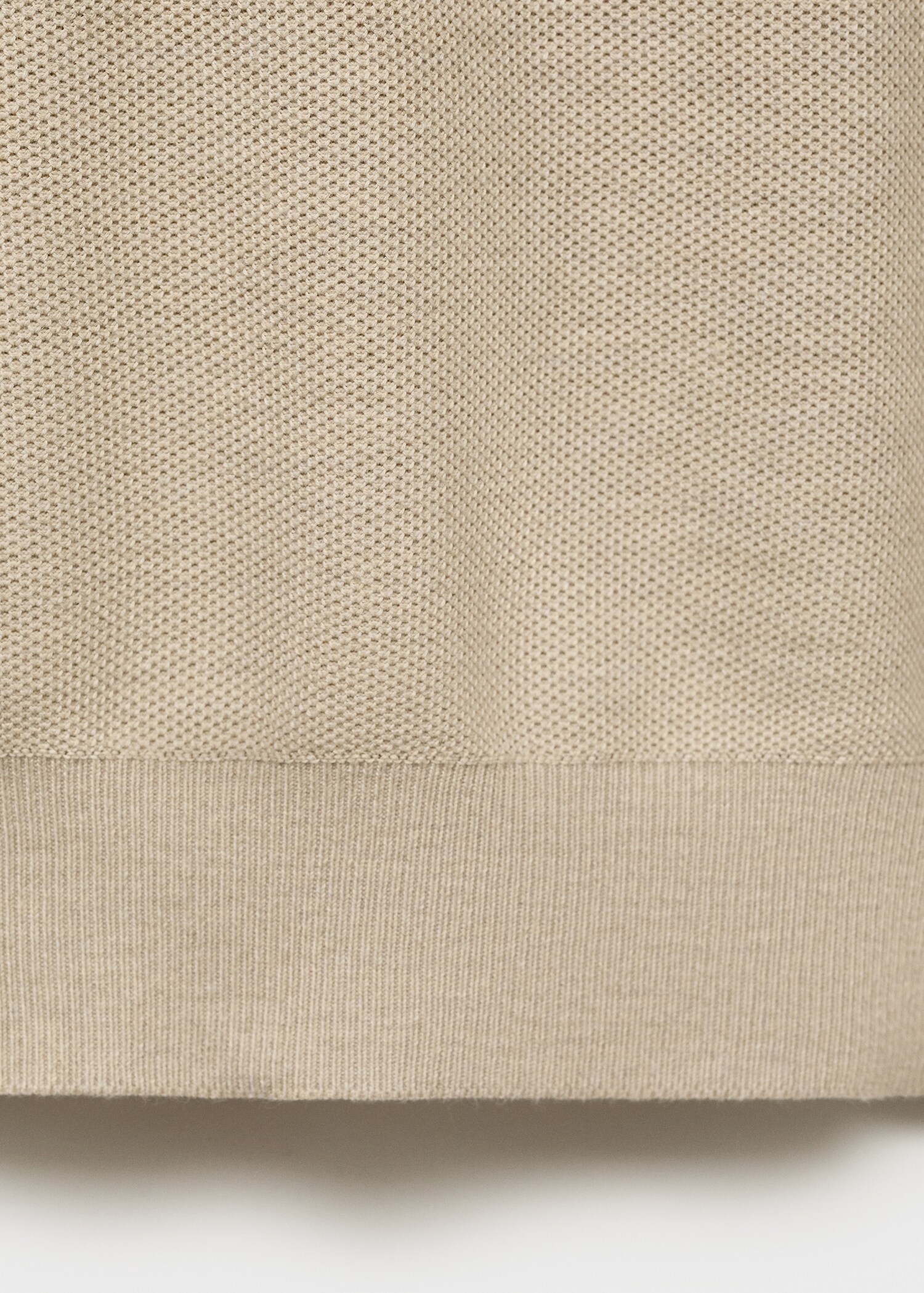 Microstructure sweater with zipper collar - Details of the article 0