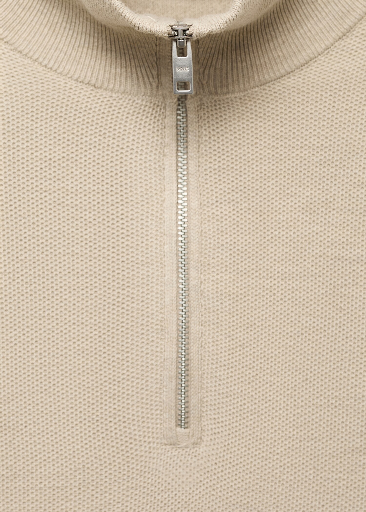 Microstructure sweater with zipper collar - Details of the article 8