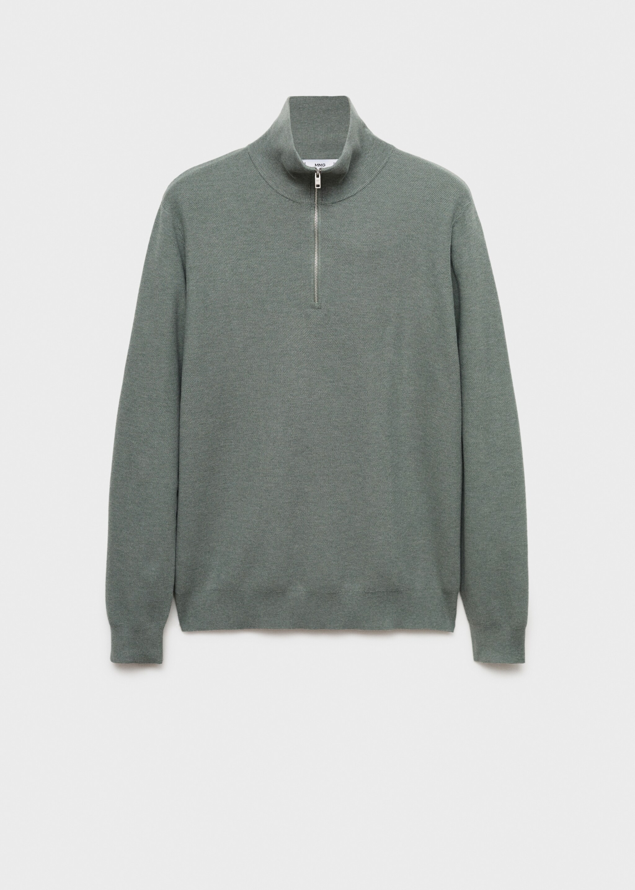 Pull-over microstructure col zippé - Article sans modèle