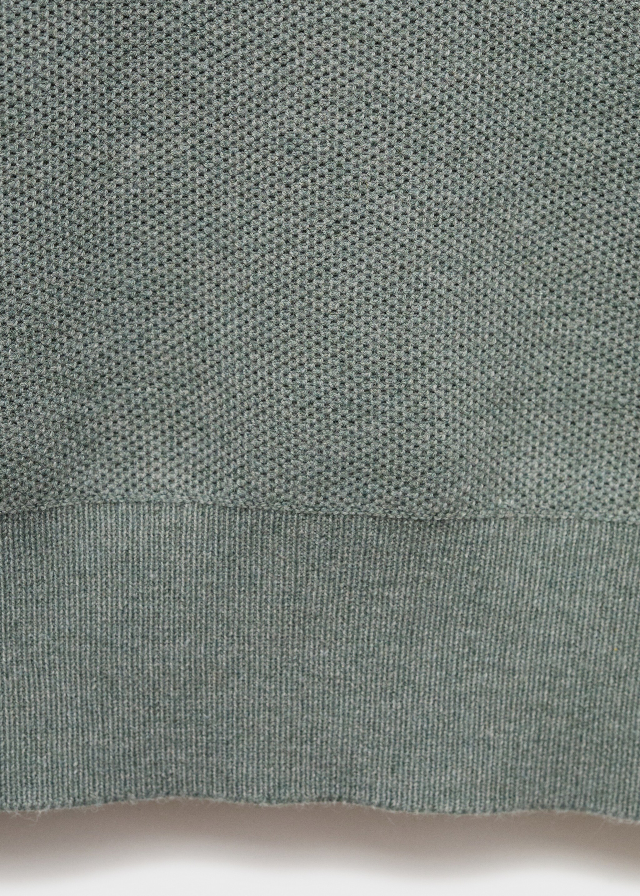 Microstructure sweater with zipper collar - Details of the article 0