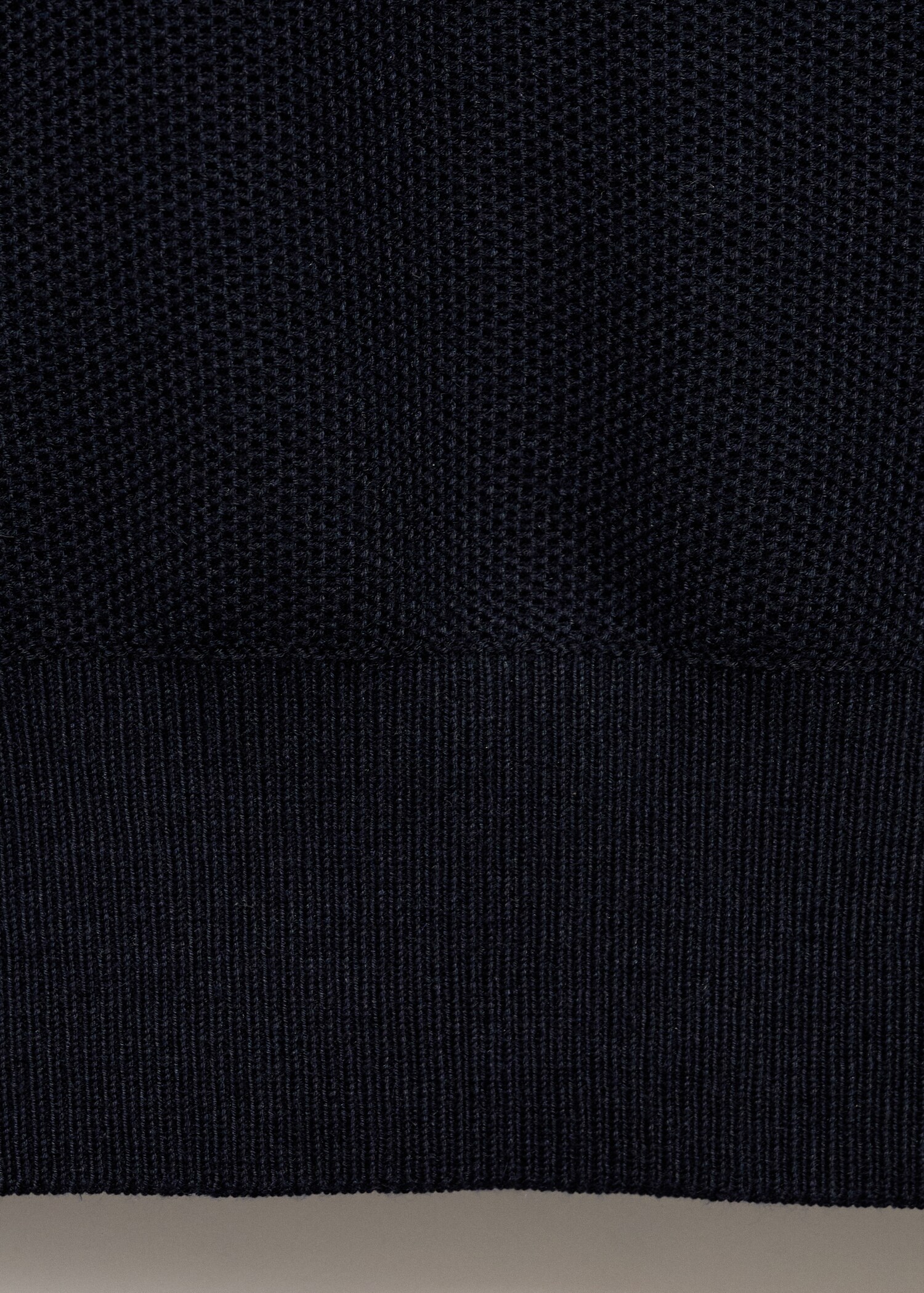 Microstructure sweater with zipper collar - Details of the article 0