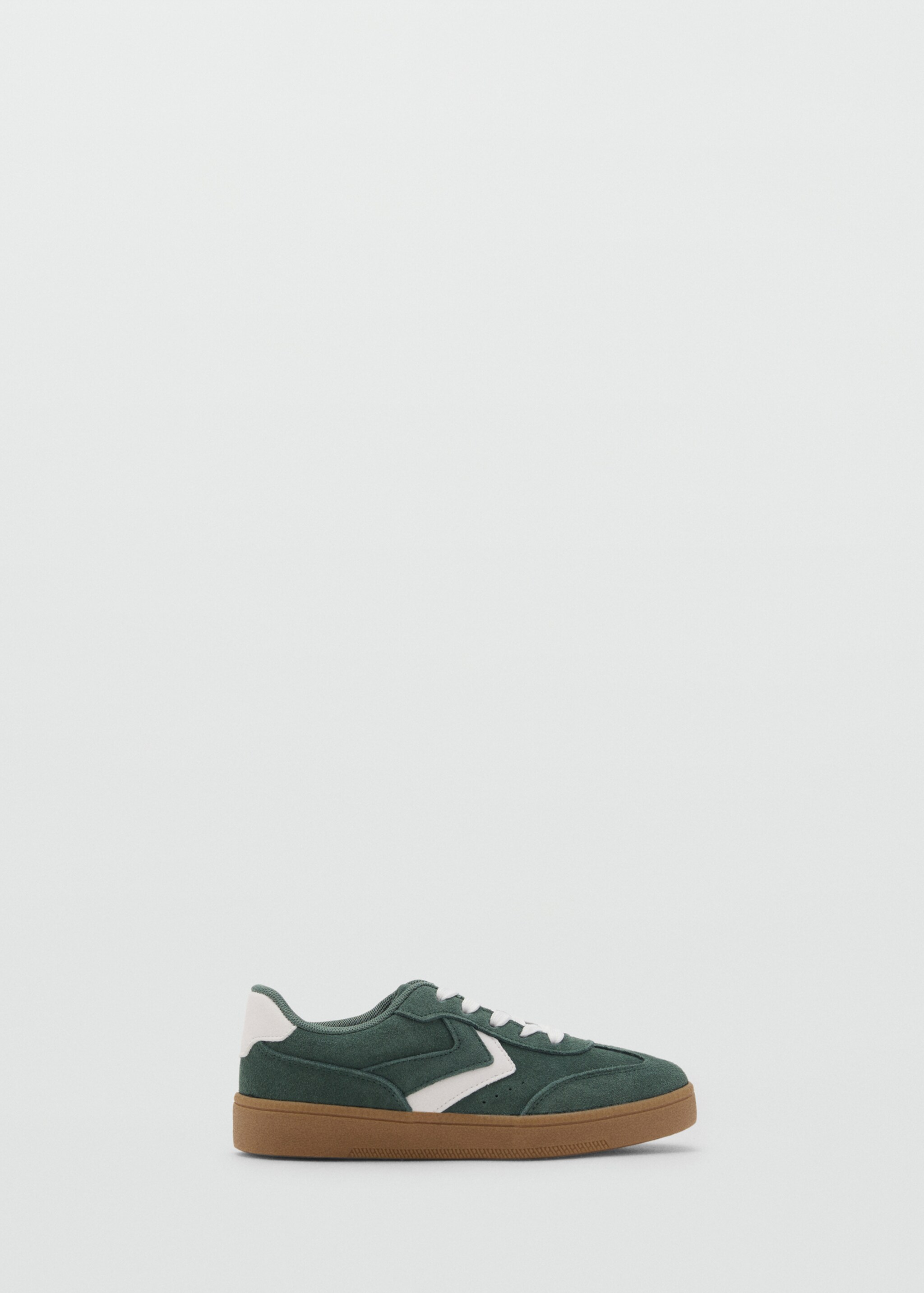 Combined leather trainers - Article without model, Dark Green. Ref: 17035147-00.
