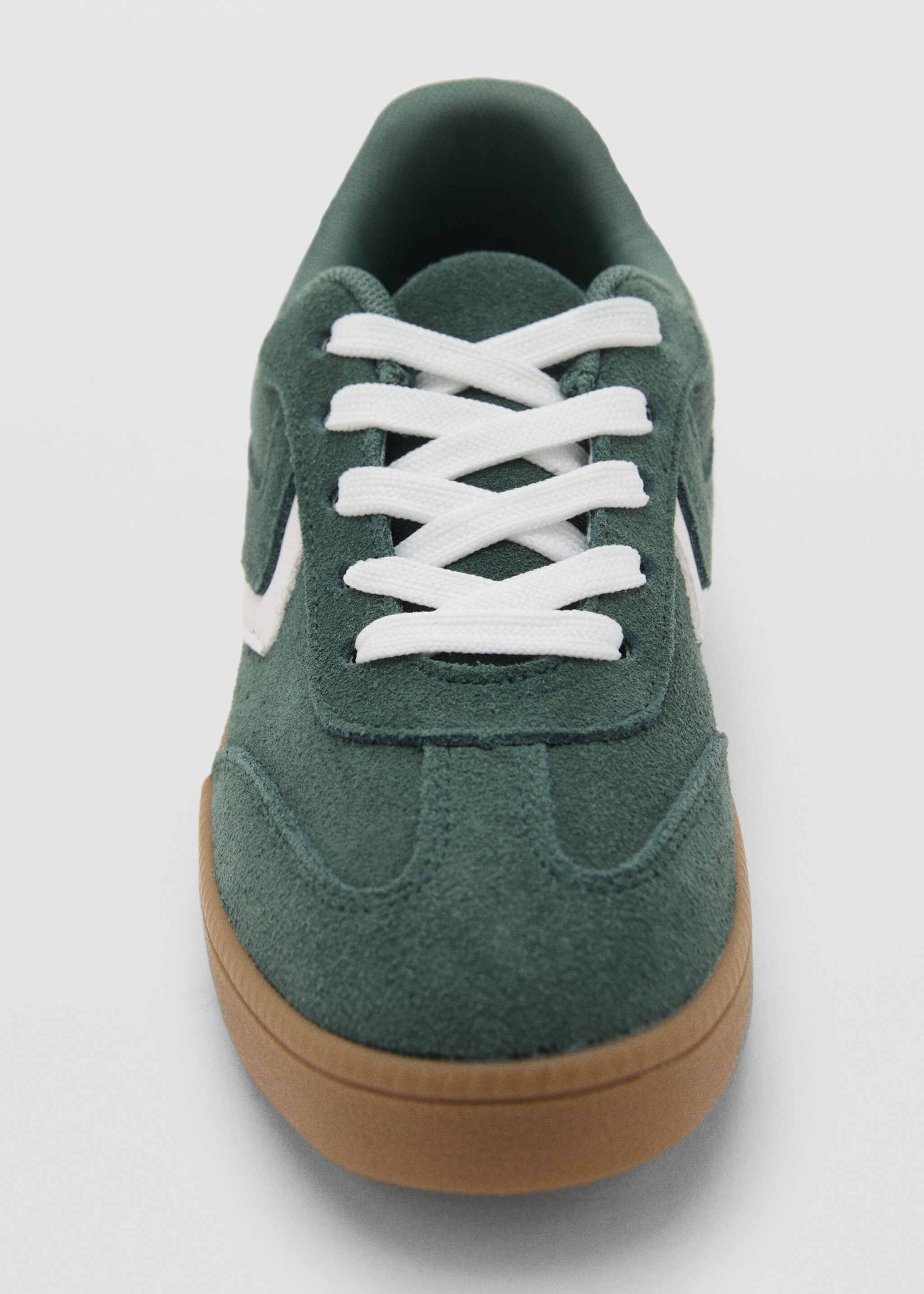 Combined leather trainers - Details of the article 2, Dark Green. Ref: 17035147-00.