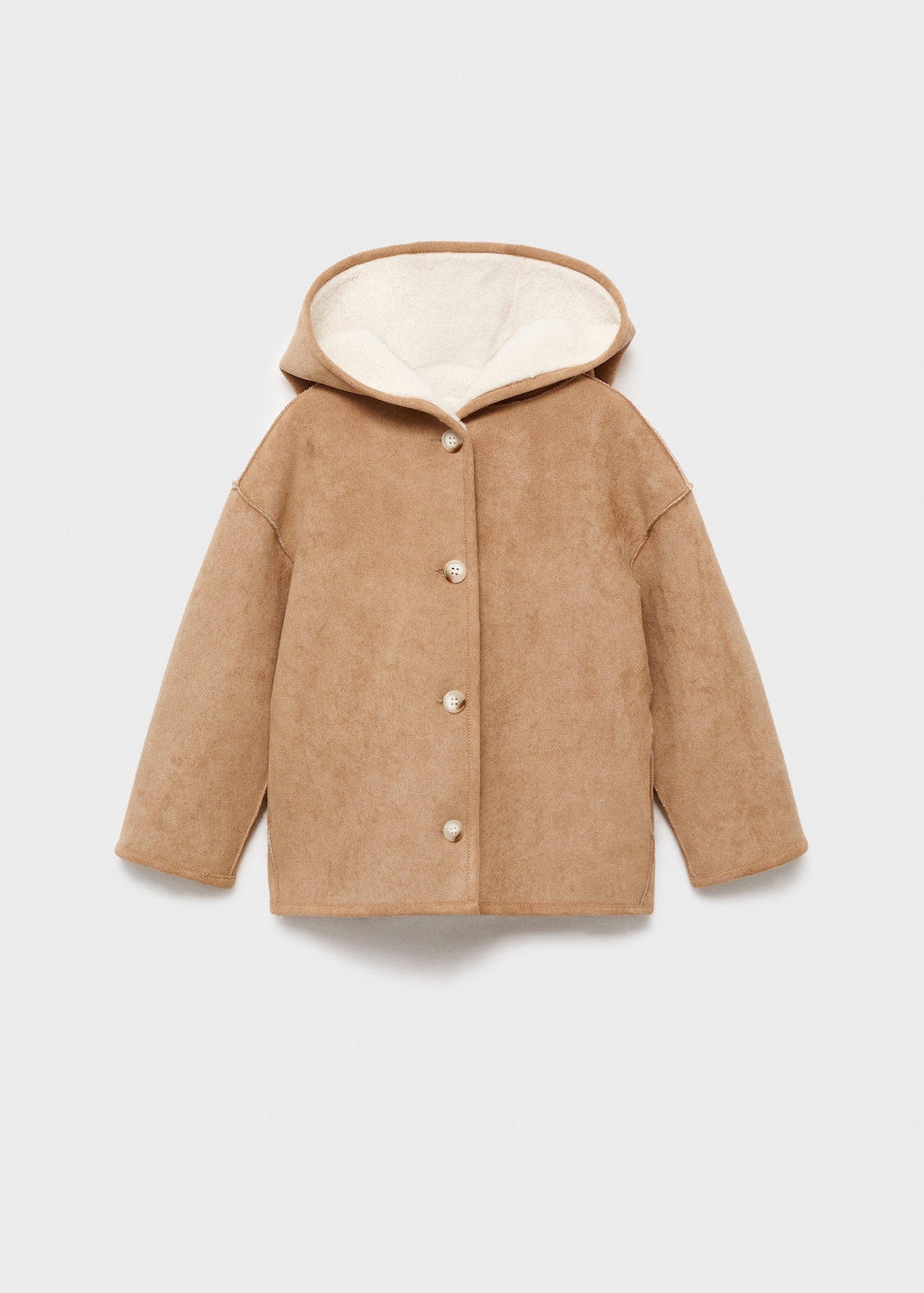 Reversible double-faced teddy coat