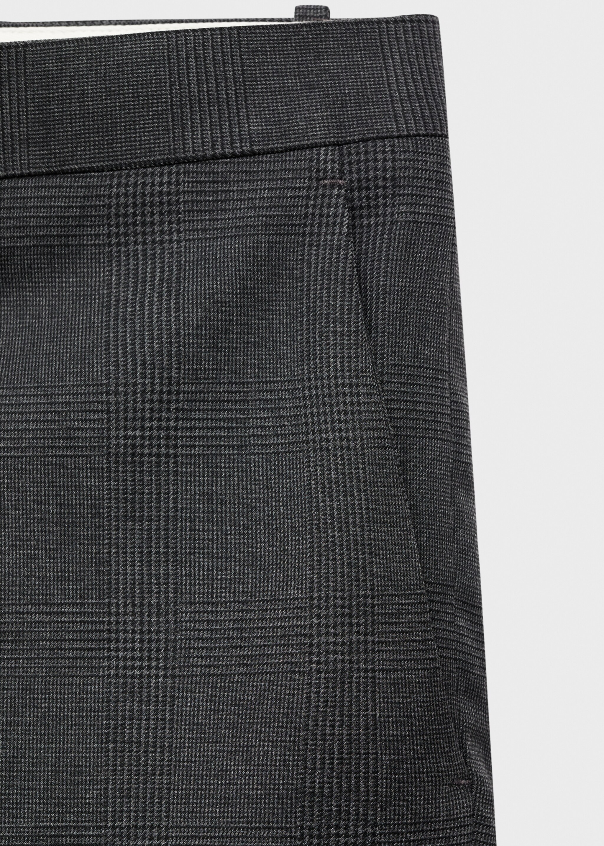 Milan slim-fit suit trousers - Details of the article 0, Dark Heather Grey. Ref: 17035153-00.