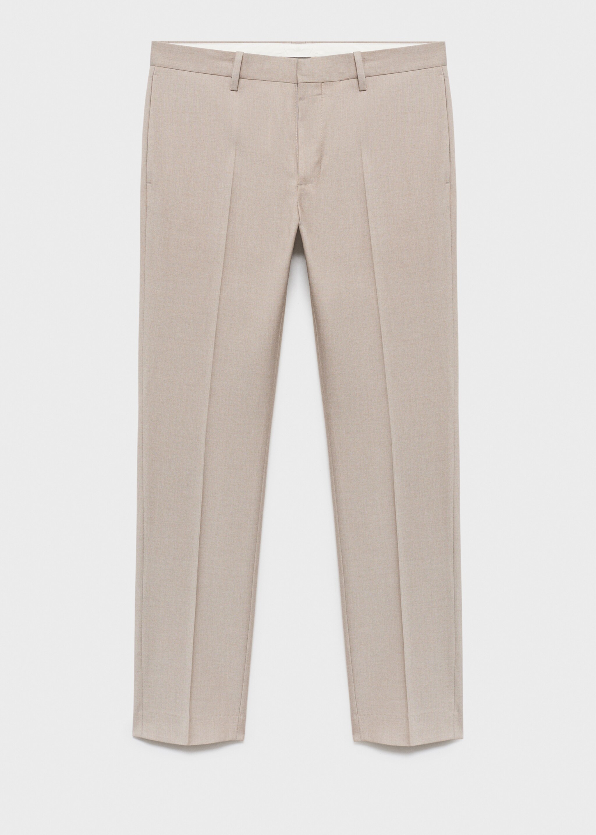Stretch fabric super slim-fit suit trousers - Article without model, Sand. Ref: 17035154-00.