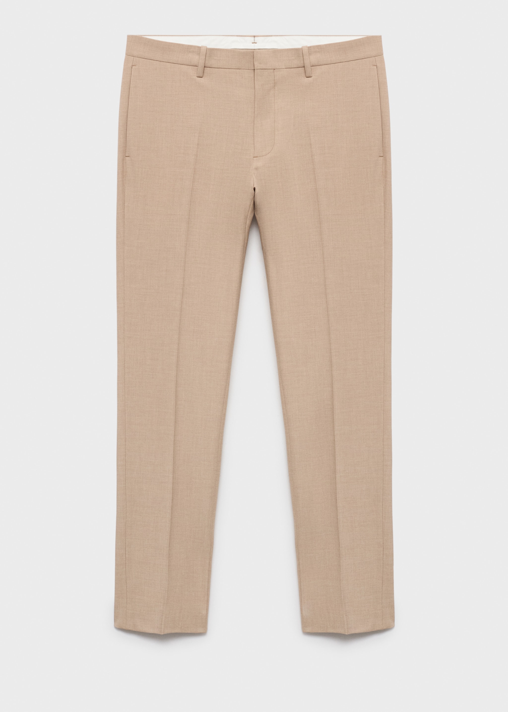 Stretch fabric super slim-fit suit trousers - Article without model, Beige. Ref: 17035155-00.