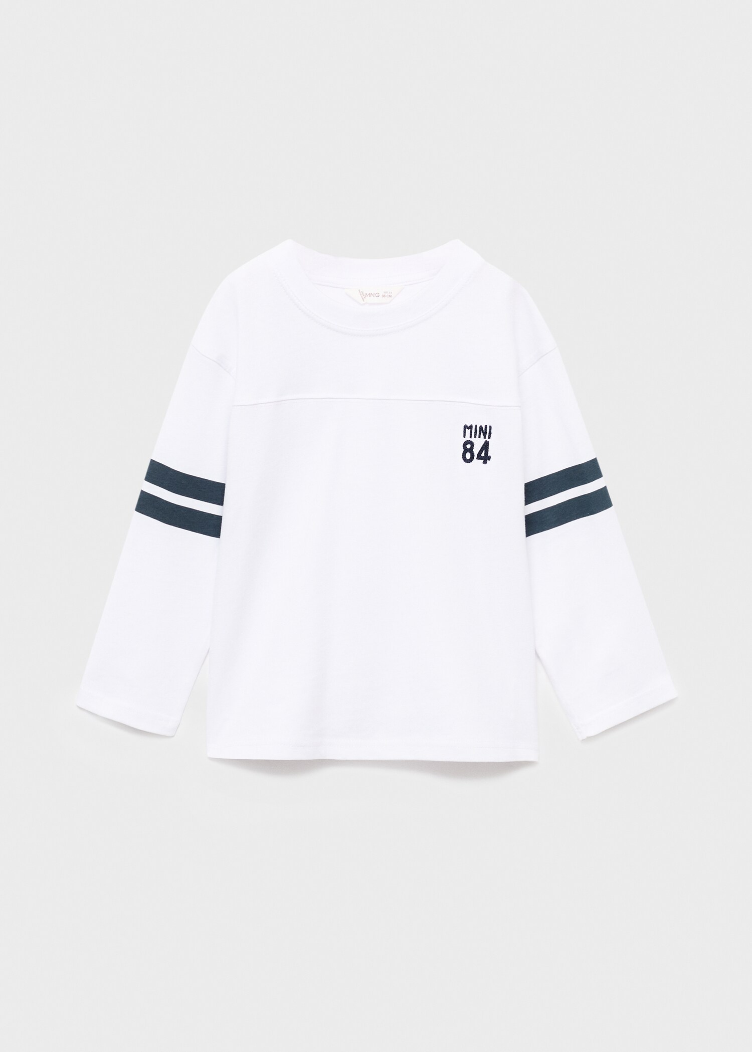 Embroidered striped T-shirt - منتج دون نموذج