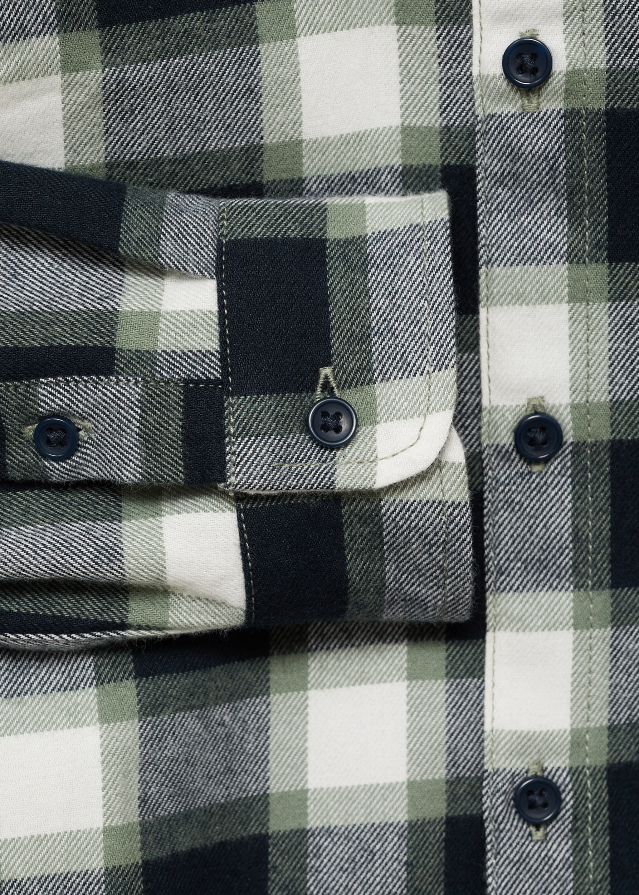 Check cotton shirt - Details of the article 0, Navy. Ref: 17035158-00.