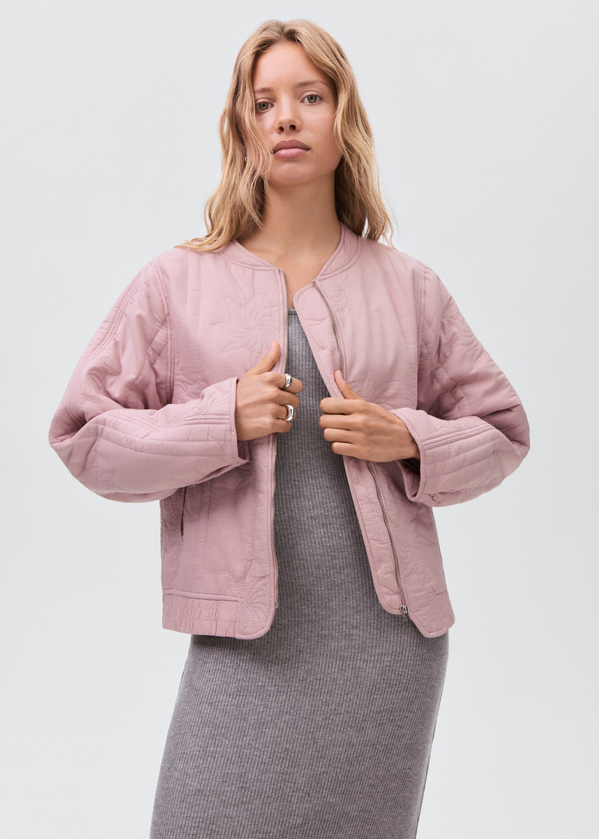 Jacket idoia - Medium plane, Pastel Pink. Ref: 17035163-00.