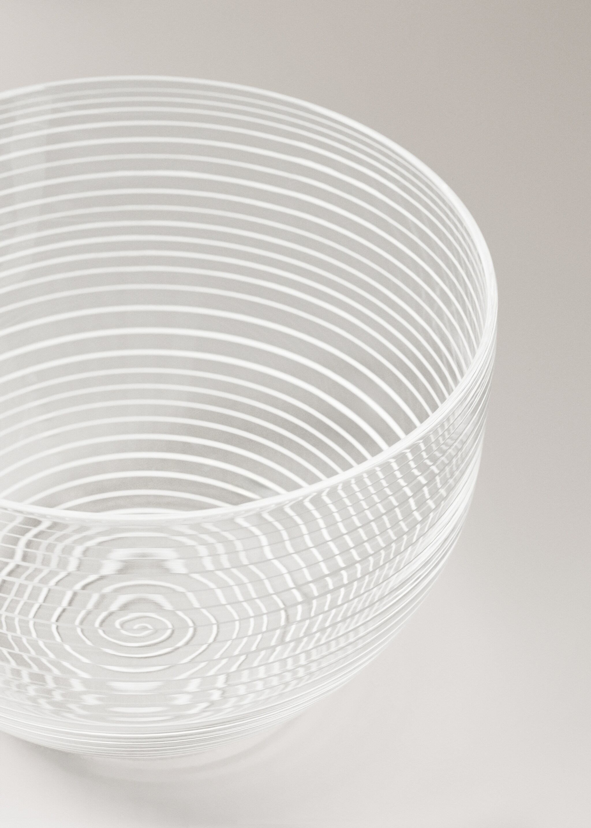 Lines borosilicate bowl - Details of the article 1, White. Ref: 17035164-00.