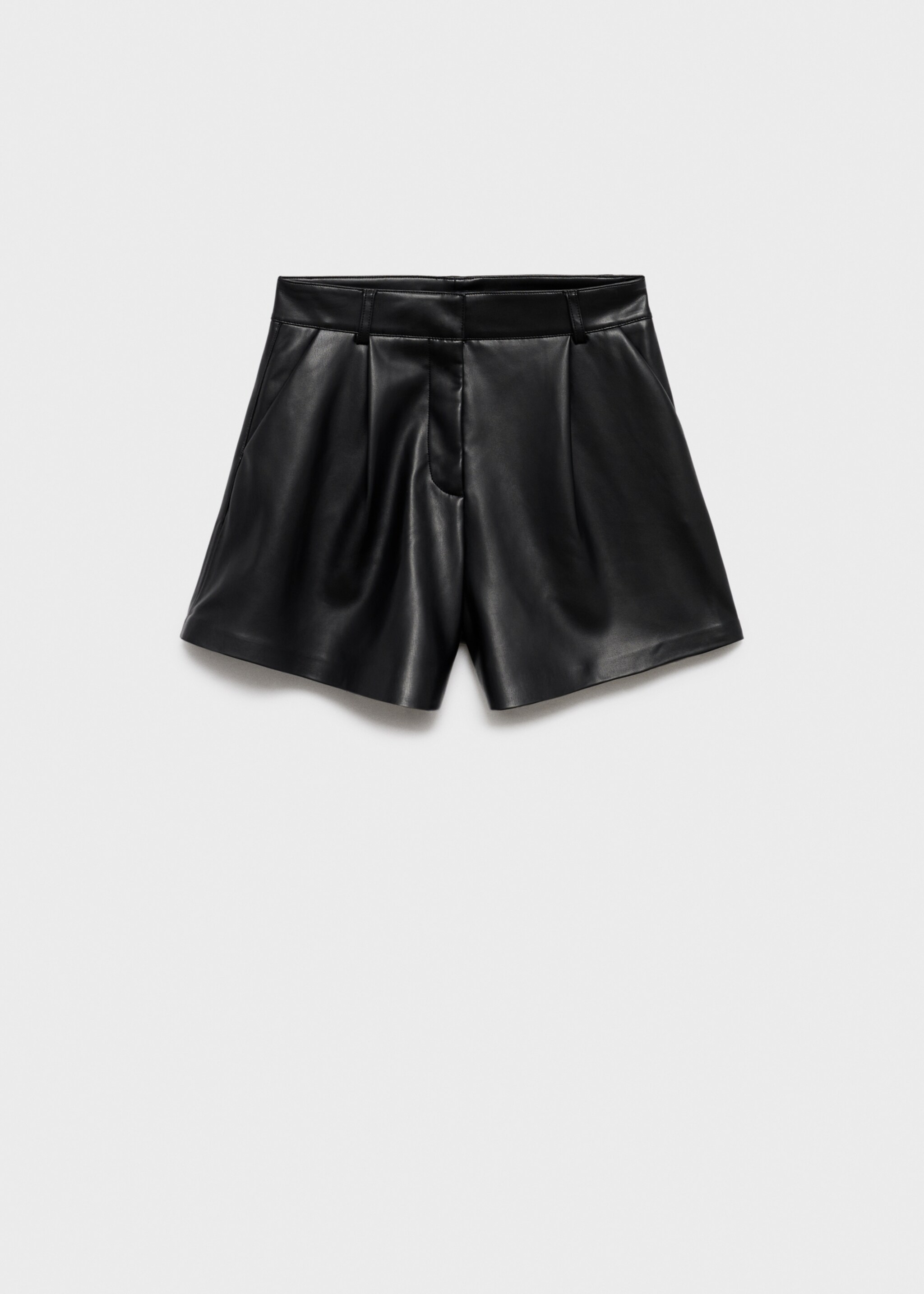 Skin-effect pleated shorts - Article without model, Black. Ref: 17035168-00.
