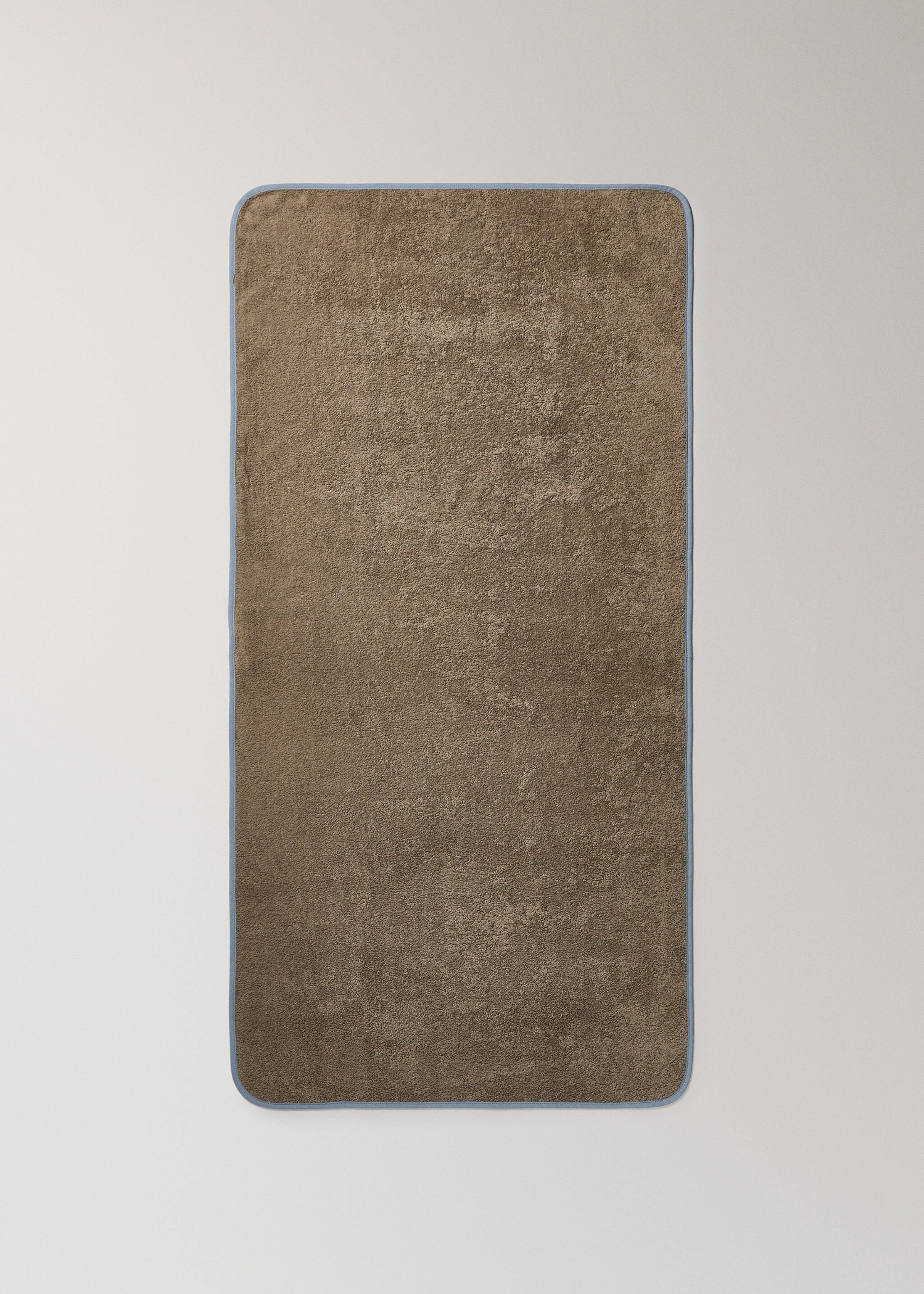 Children's shower towel with contrasting trim - Details of the article 4, Khaki. Ref: 17035171-00.