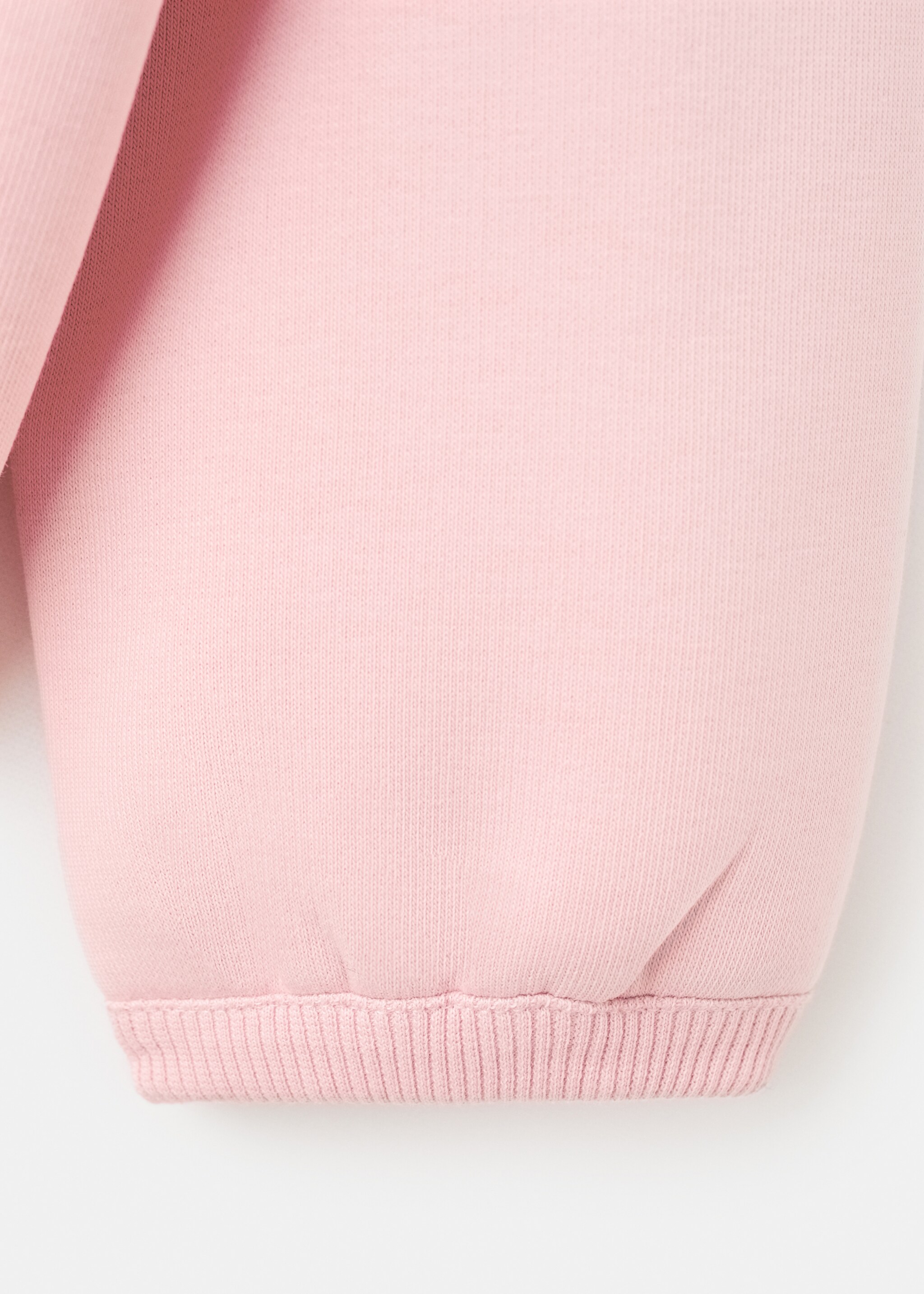 Embroidered cotton sweatshirt - Details of the article 0, Pink. Ref: 17035172-00.