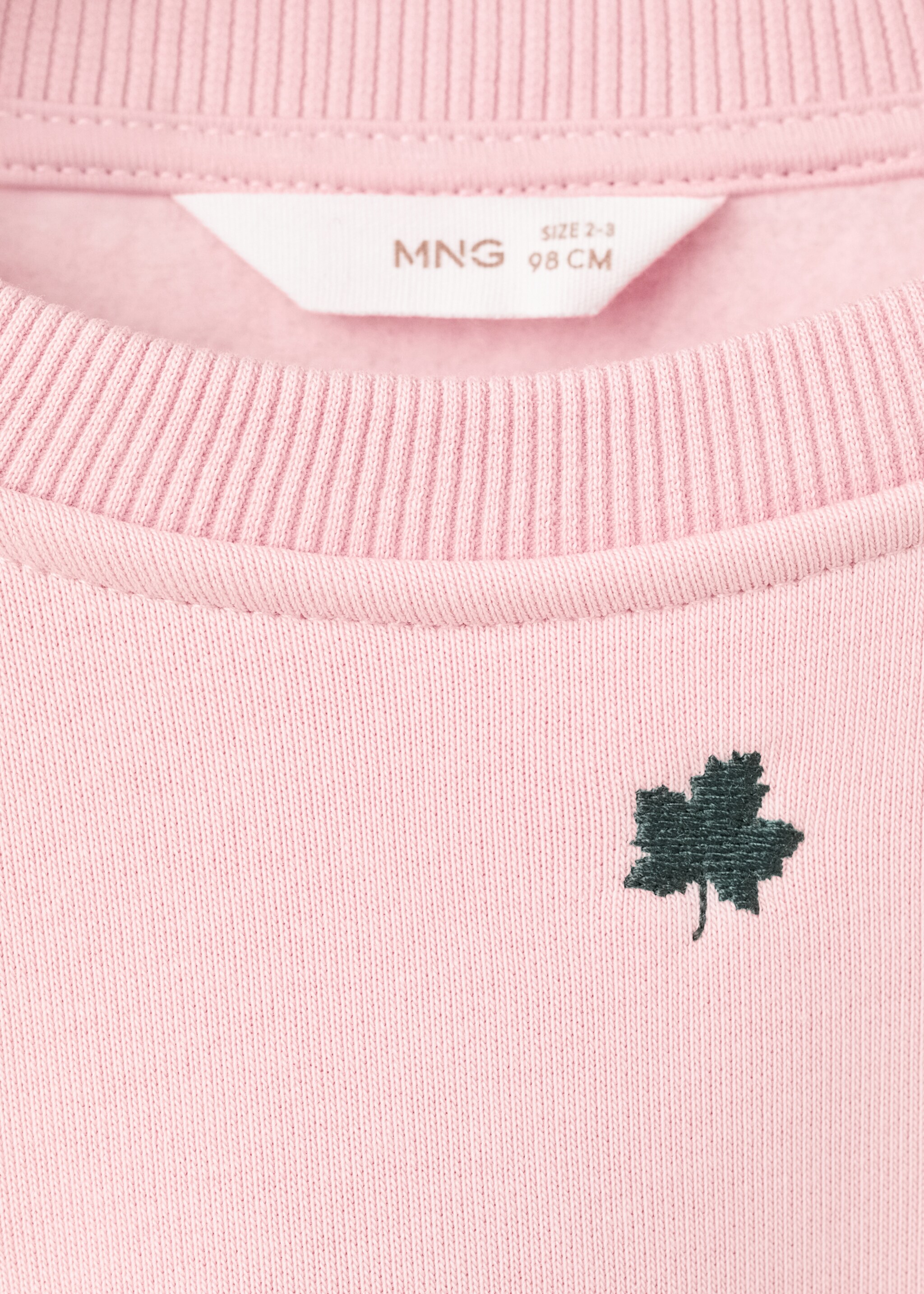 Embroidered cotton sweatshirt - Details of the article 8, Pink. Ref: 17035172-00.