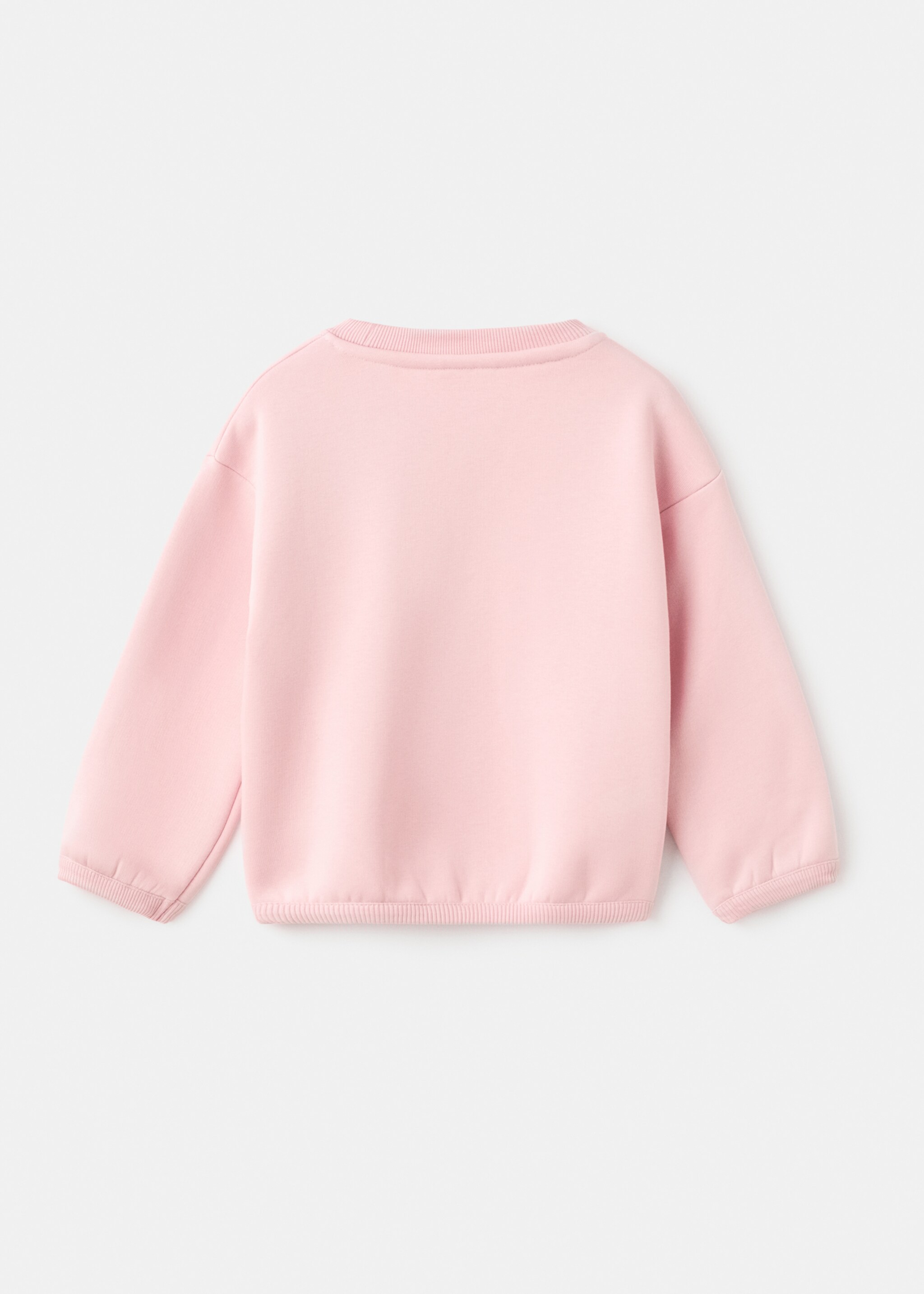 Embroidered cotton sweatshirt - Reverse of the article, Pink. Ref: 17035172-00.