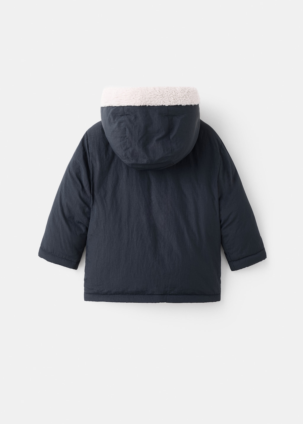 Hooded anorak with buttons