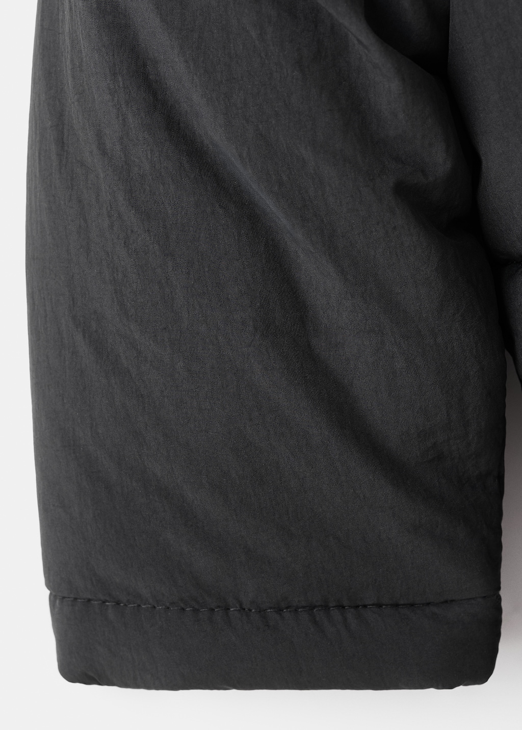 Puffer coat with fur-effect hood