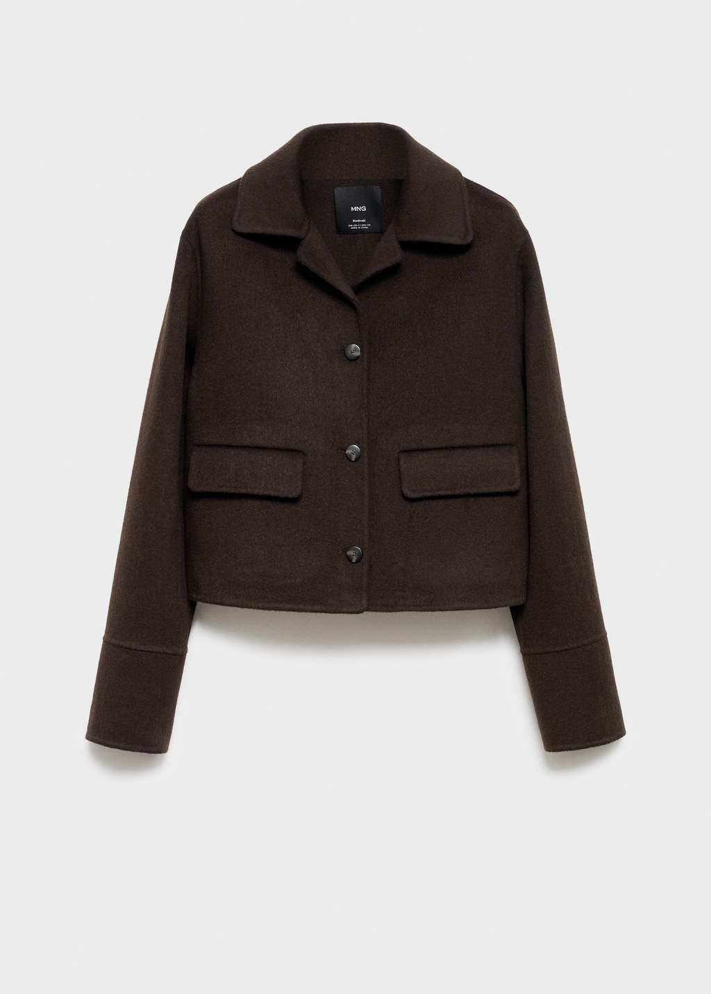 Wool jacket with buttons - Women | MANGO USA