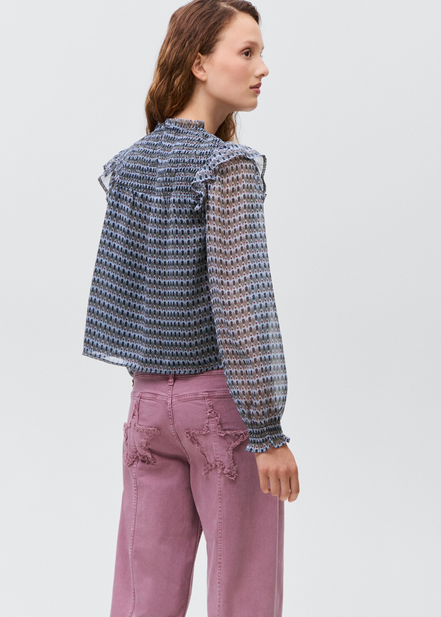 Blusa com estampado étnico - Verso do artigo