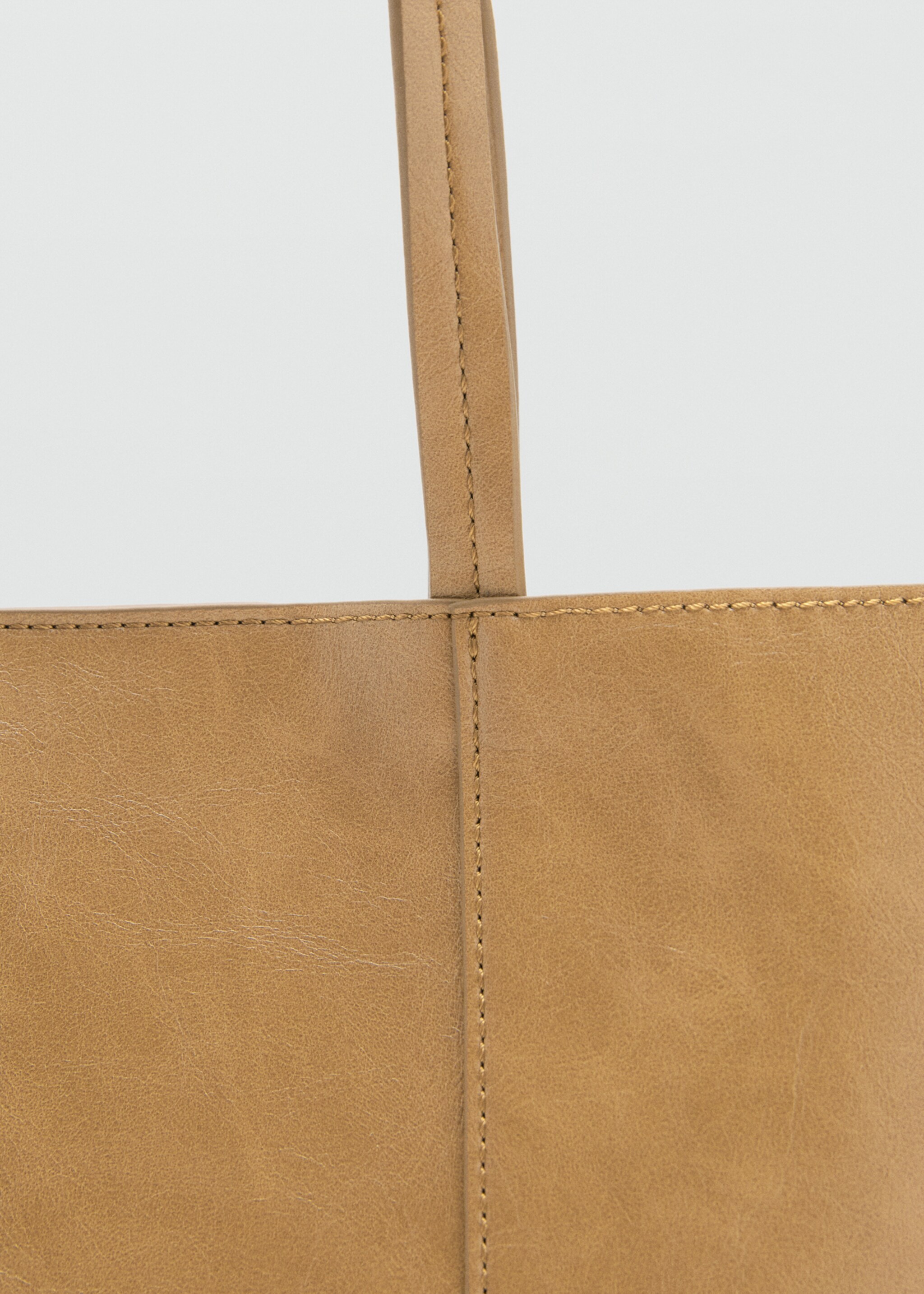 Medium shopper bag - Details of the article 1, Caramel. Ref: 17035795-00.