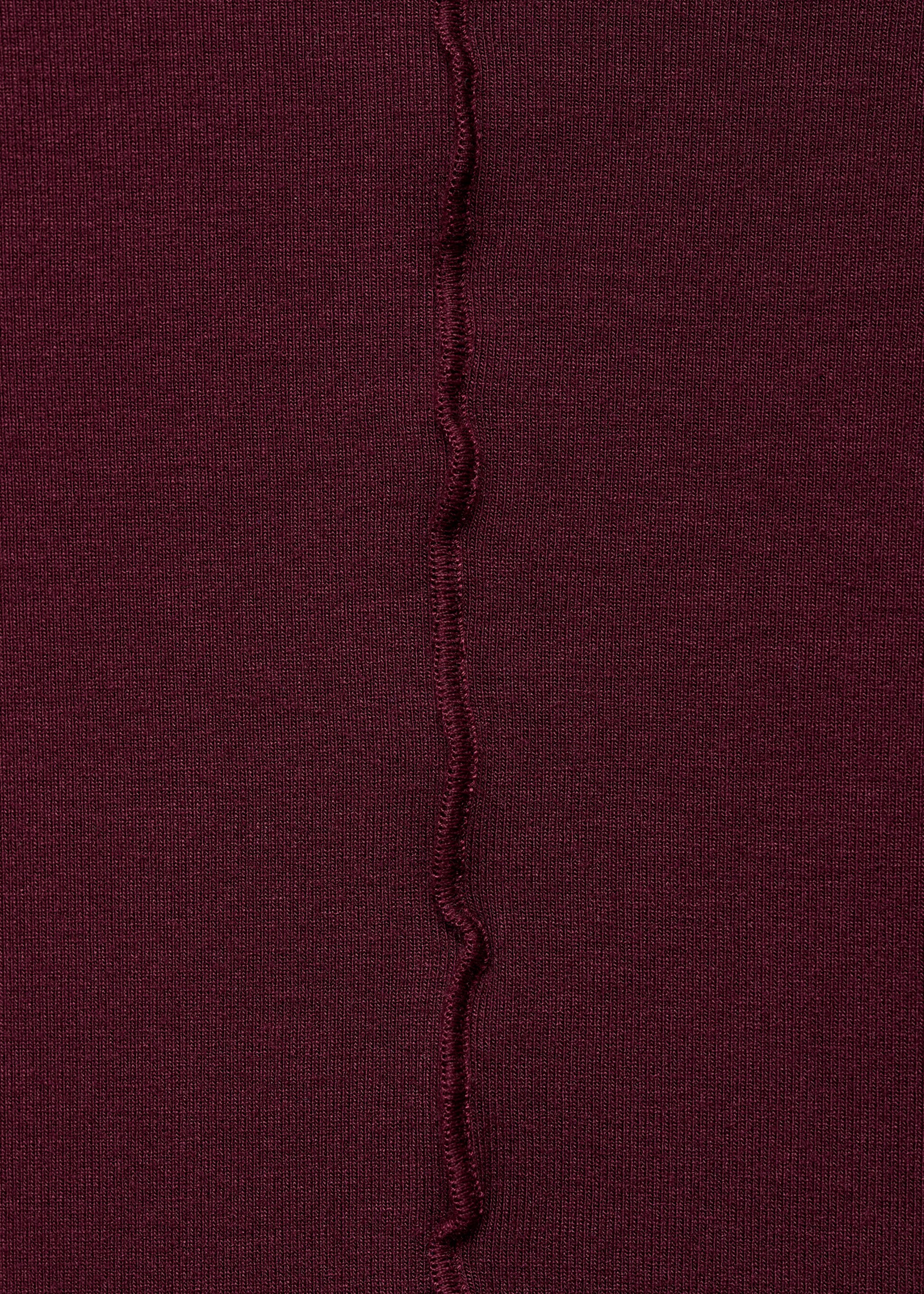 Scalloped edges T-shirt - Details of the article 0, Burgundy. Ref: 17035799-00.
