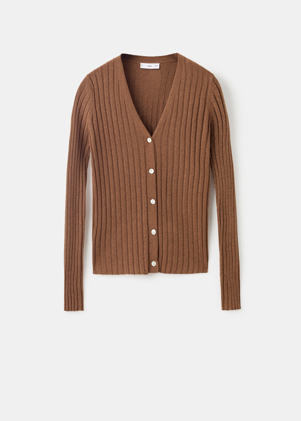 Mango Fine rib knit cardigan